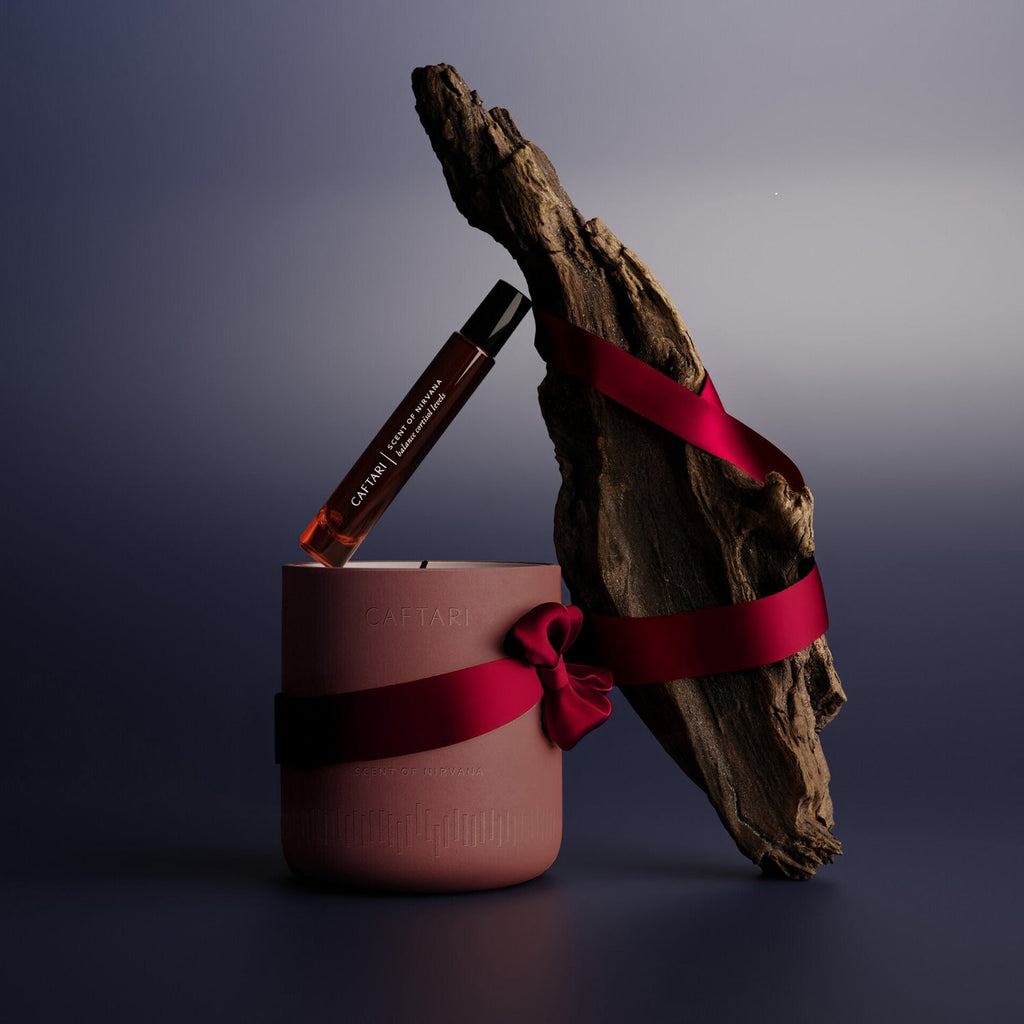 Scent of Nirvana Bundle | Meditation Candle + Rollerball Set - We The Collective