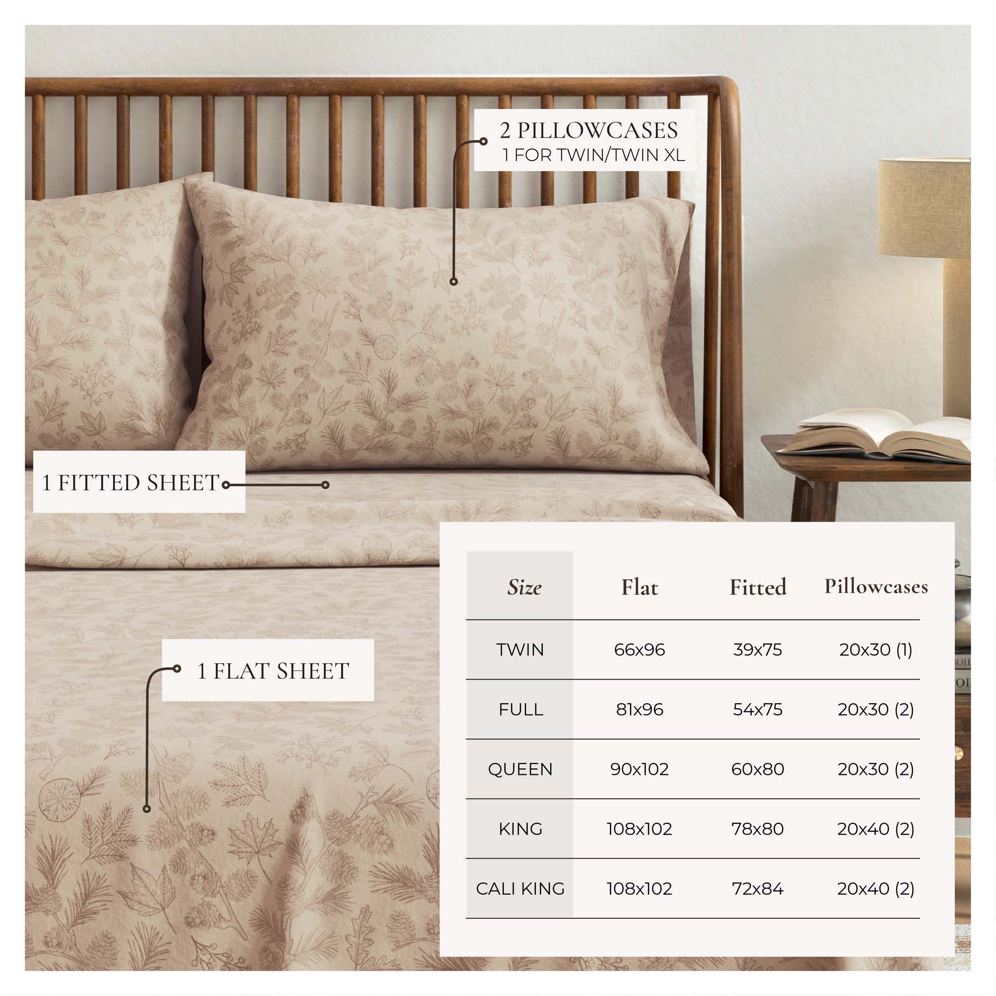 Turkish Cotton Flannel Sheet Set - Elevated Lodge Collection | Double-Brushed - We The Collective