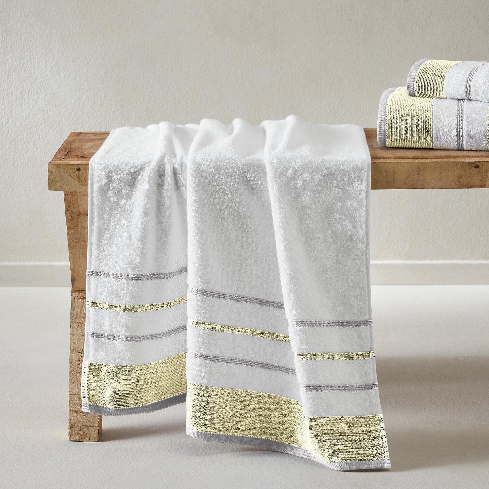 Decorative Cotton Stripe Bath Towel Set - Noelle Collection - We The Collective