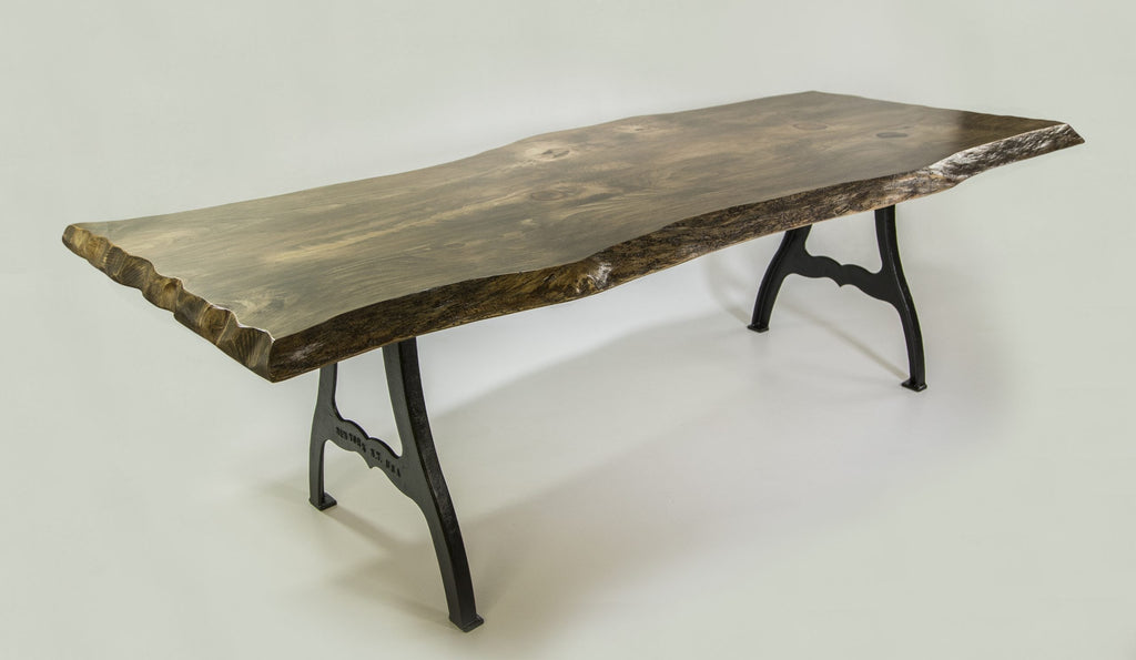 Live Edge Dining Table with Cast Iron Legs | Handcrafted Wood - We The Collective