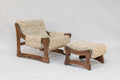 Tresori Chair & Ottoman Set | Flamed Ash Arms in Wenge - We The Collective
