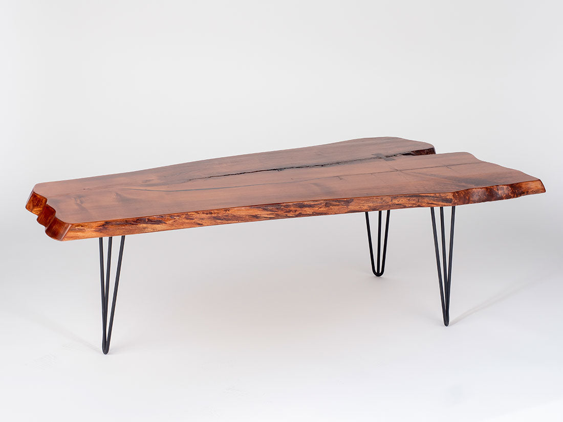 Spalted Maple Center Table with Hairpin Legs - We The Collective