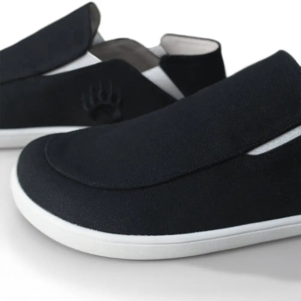 Oso CG2 Barefoot Slip-On - Black/White - Canvas Minimalist Shoe