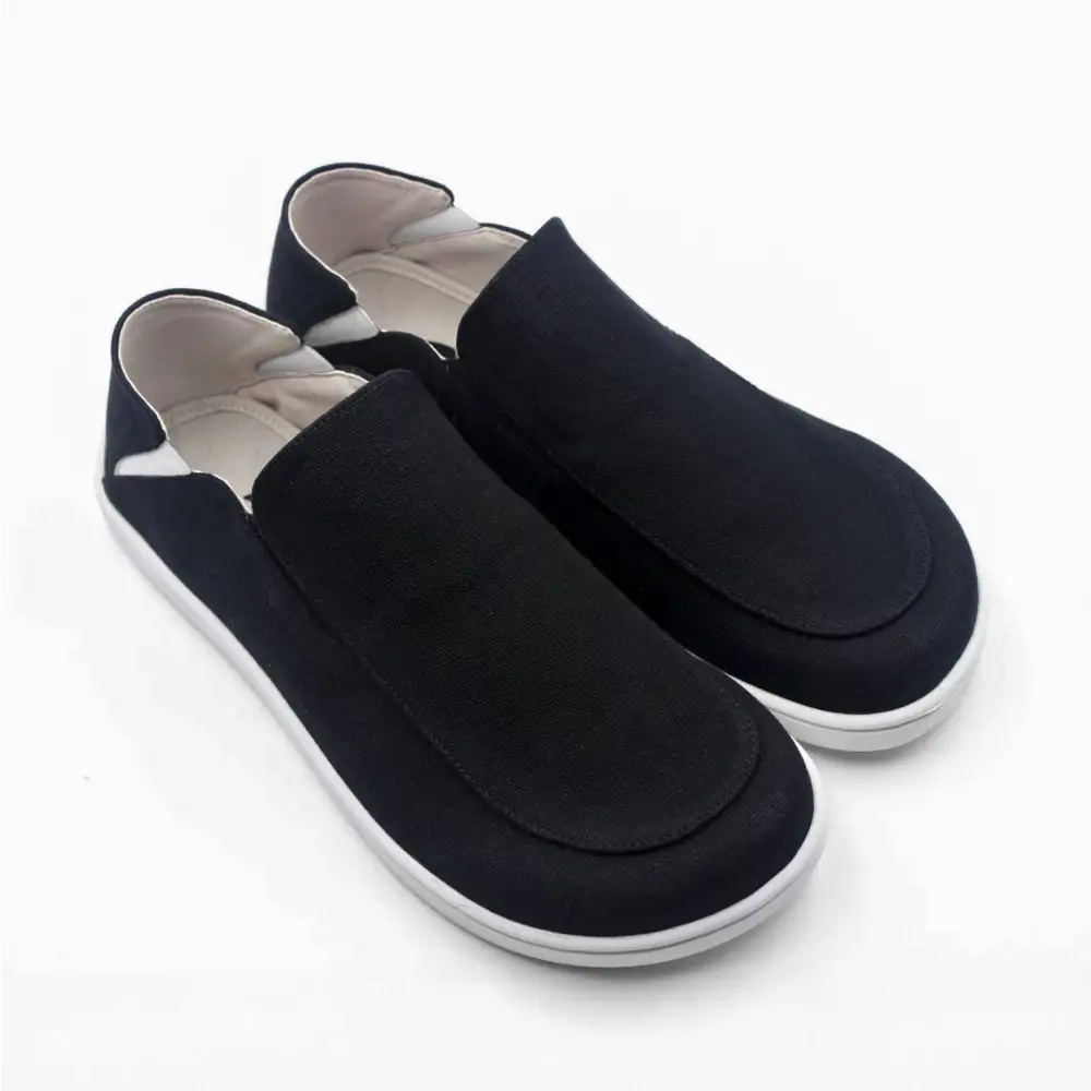 Oso CG2 Barefoot Slip-On - Black/White - Canvas Minimalist Shoe