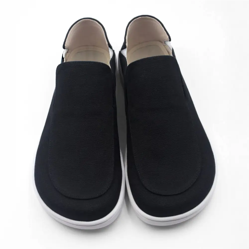 Oso CG2 Barefoot Slip-On - Black/White - Canvas Minimalist Shoe