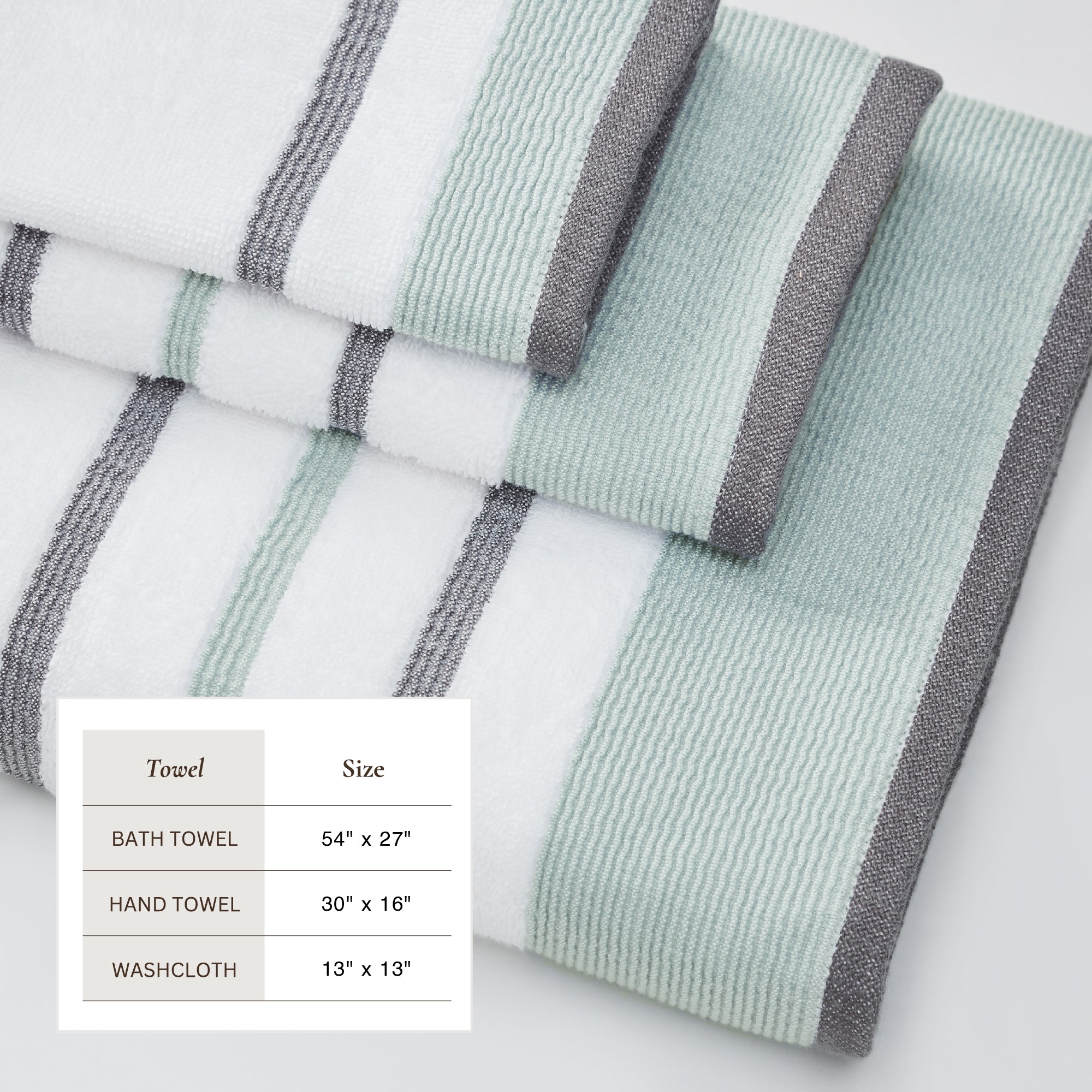 Decorative Cotton Stripe Bath Towel Set - Noelle Collection - We The Collective