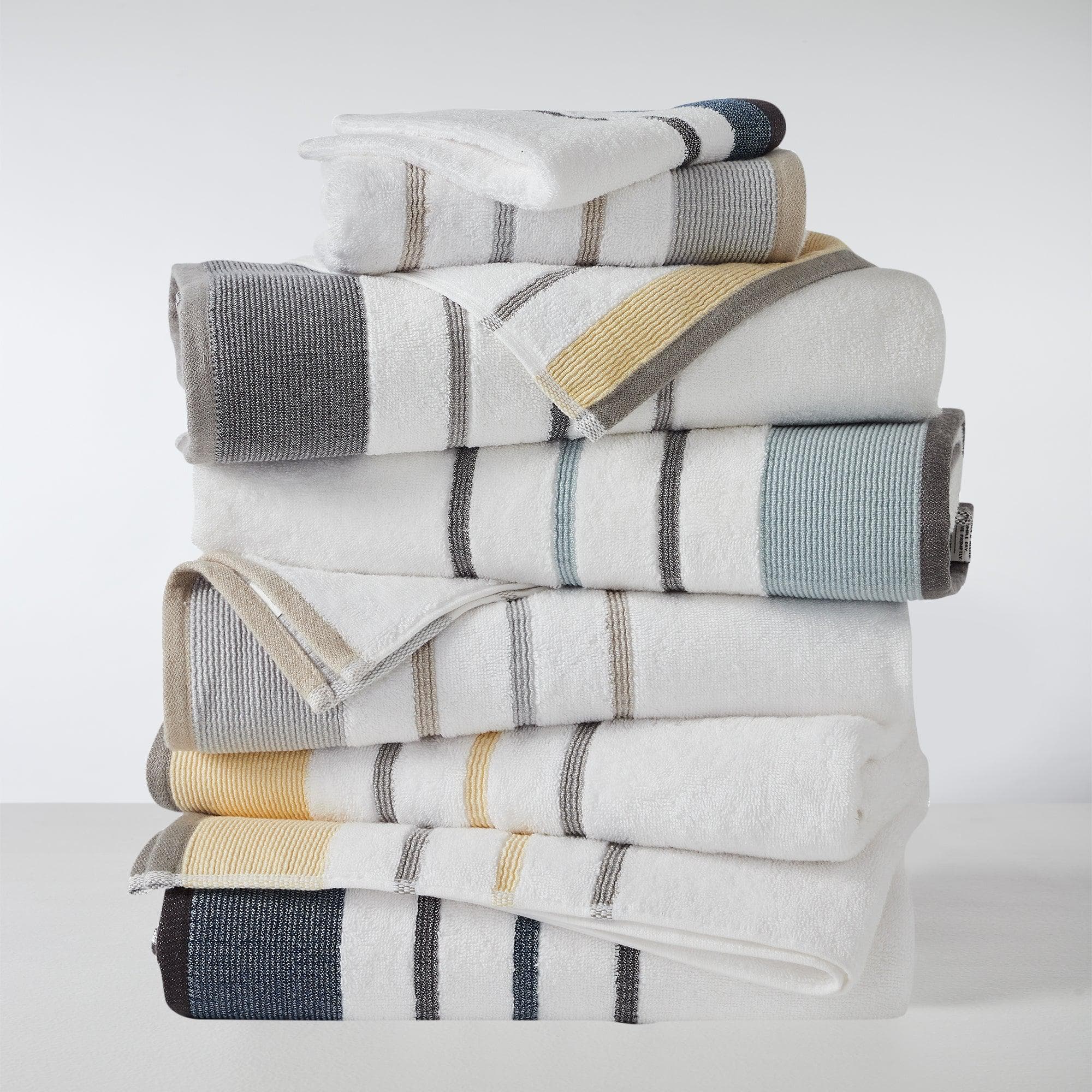Decorative Cotton Stripe Bath Towel Set - Noelle Collection - We The Collective