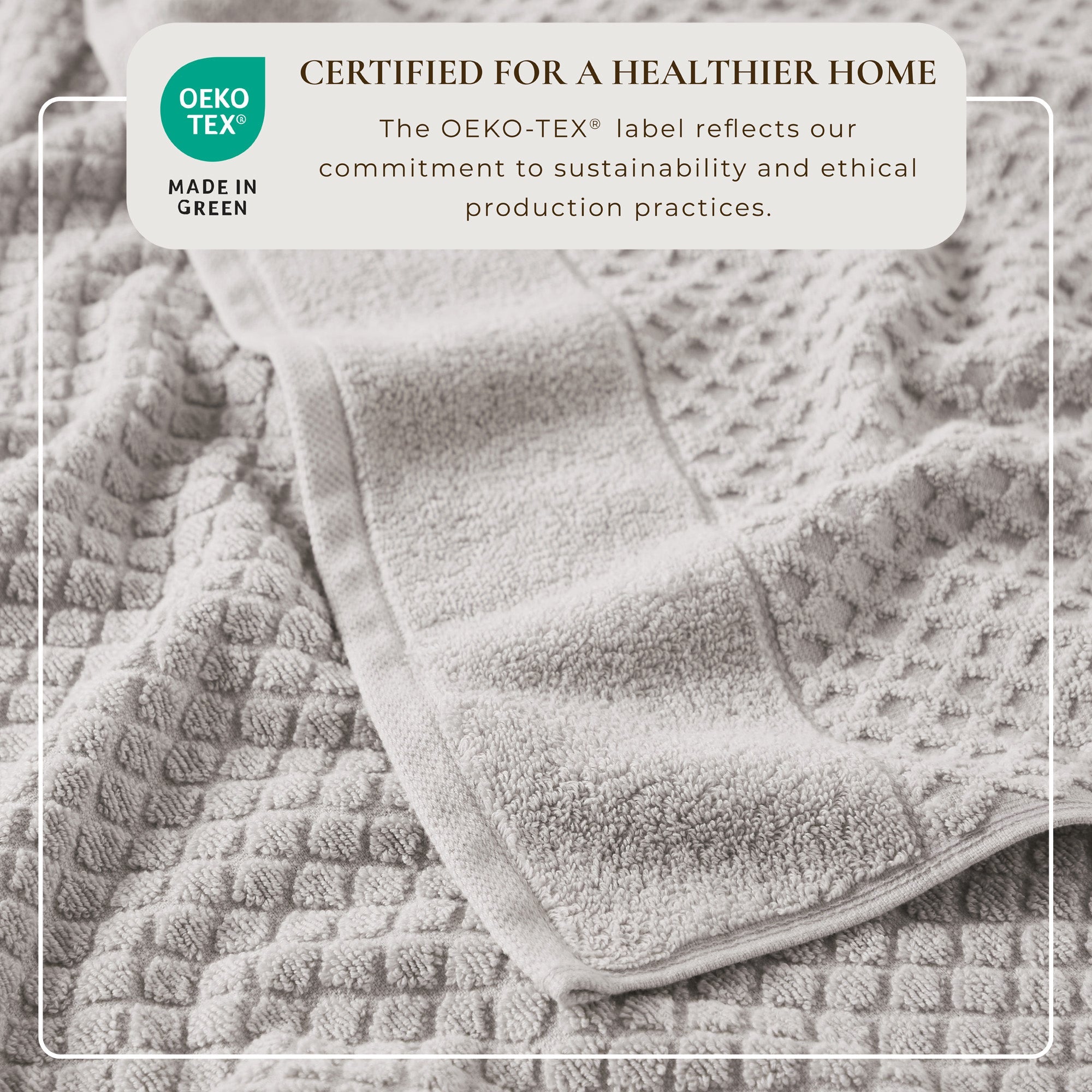 Cotton Diamond Waffle Weave Bath Towel Set - Grayson Collection