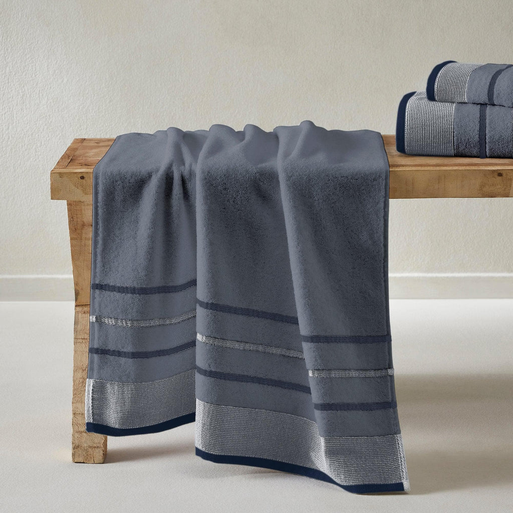 Decorative Cotton Stripe Bath Towel Set - Noelle Collection - We The Collective