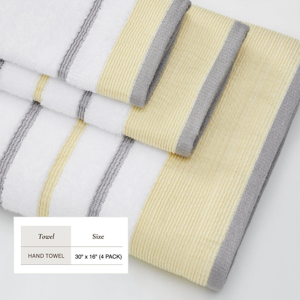 Decorative Cotton Stripe Bath Towel Set - Noelle Collection - We The Collective