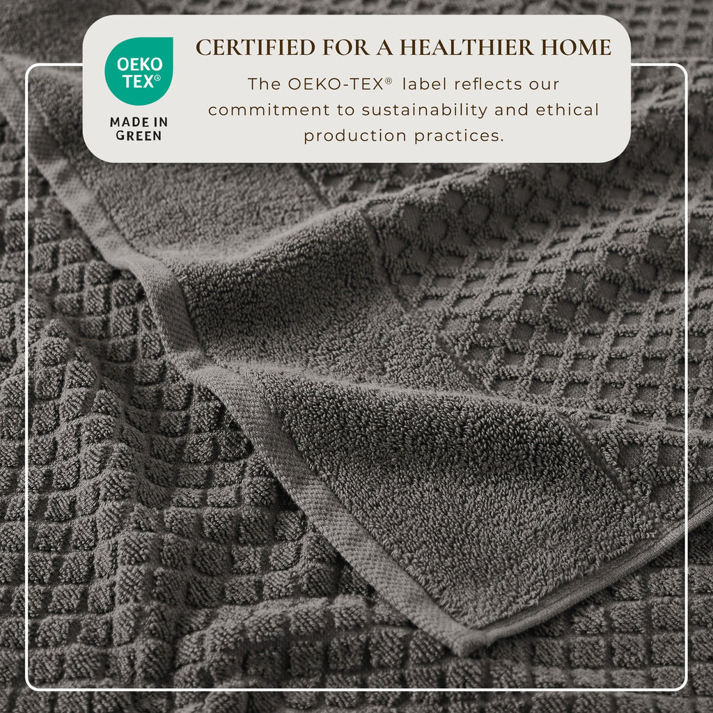 Cotton Diamond Waffle Weave Bath Towel Set - Grayson Collection