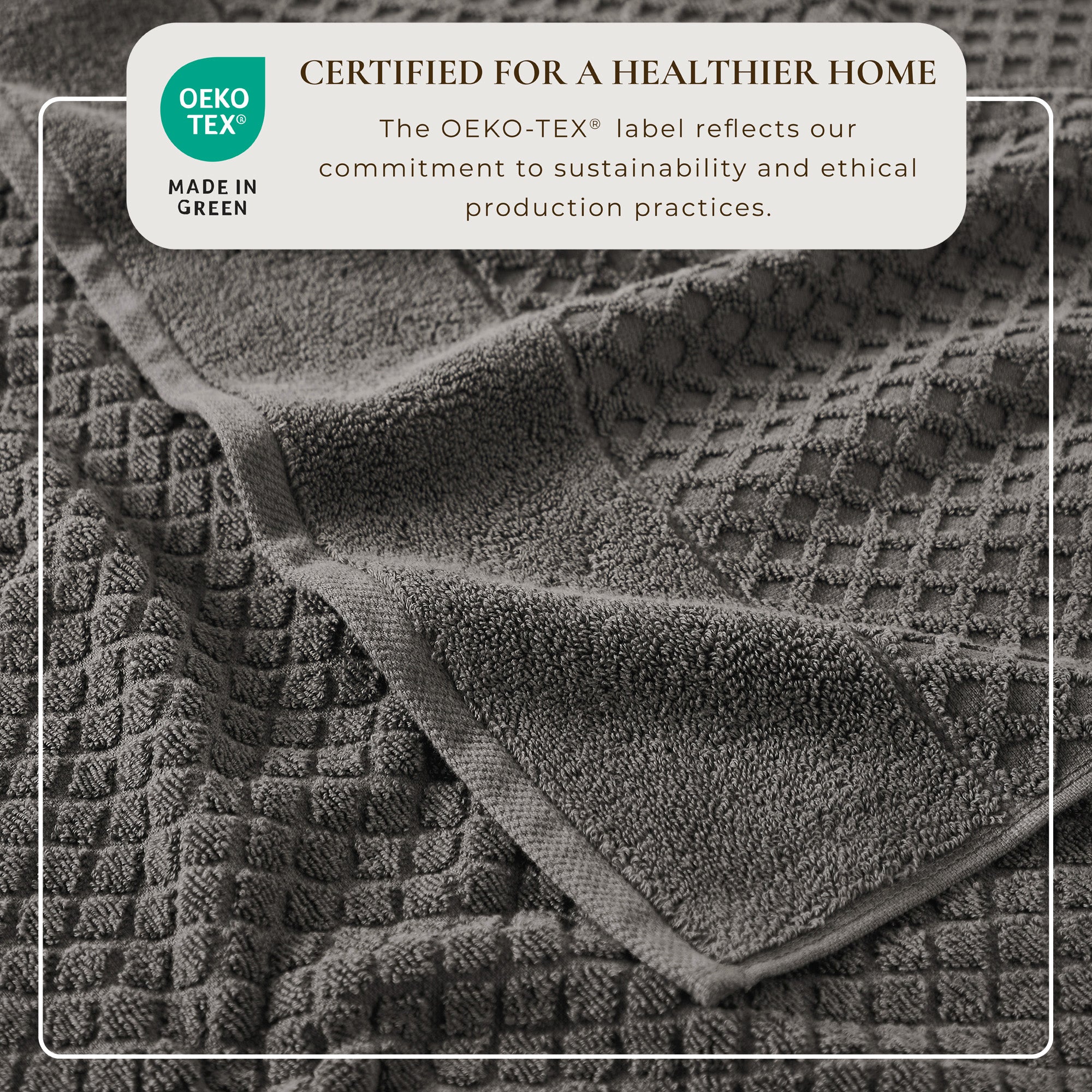 Cotton Diamond Waffle Weave Bath Towel Set - Grayson Collection