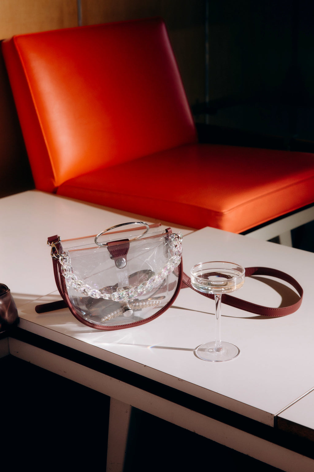 Clear Semi-Circle Crossbody Bag - Stadium Compliant