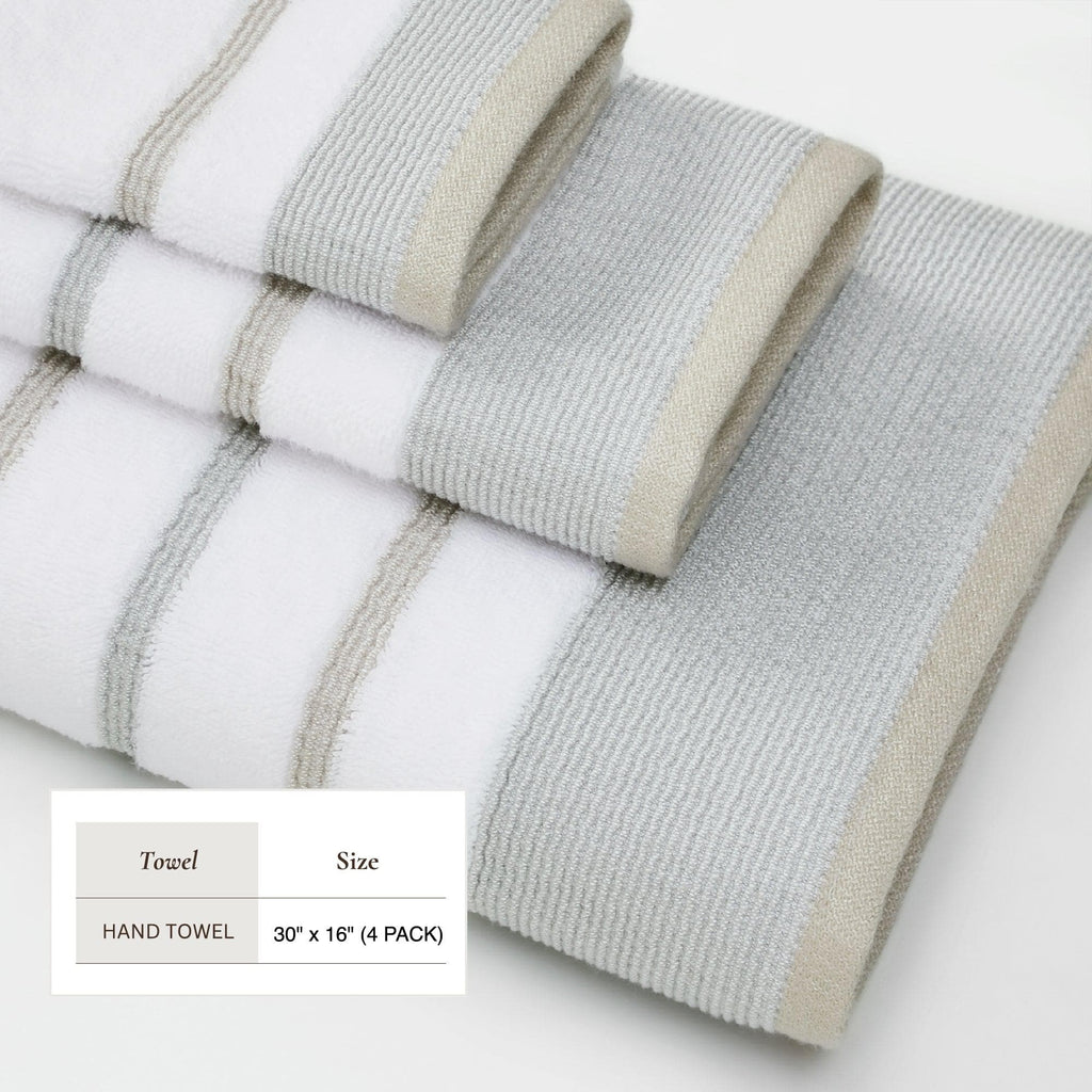 Decorative Cotton Stripe Bath Towel Set - Noelle Collection - We The Collective