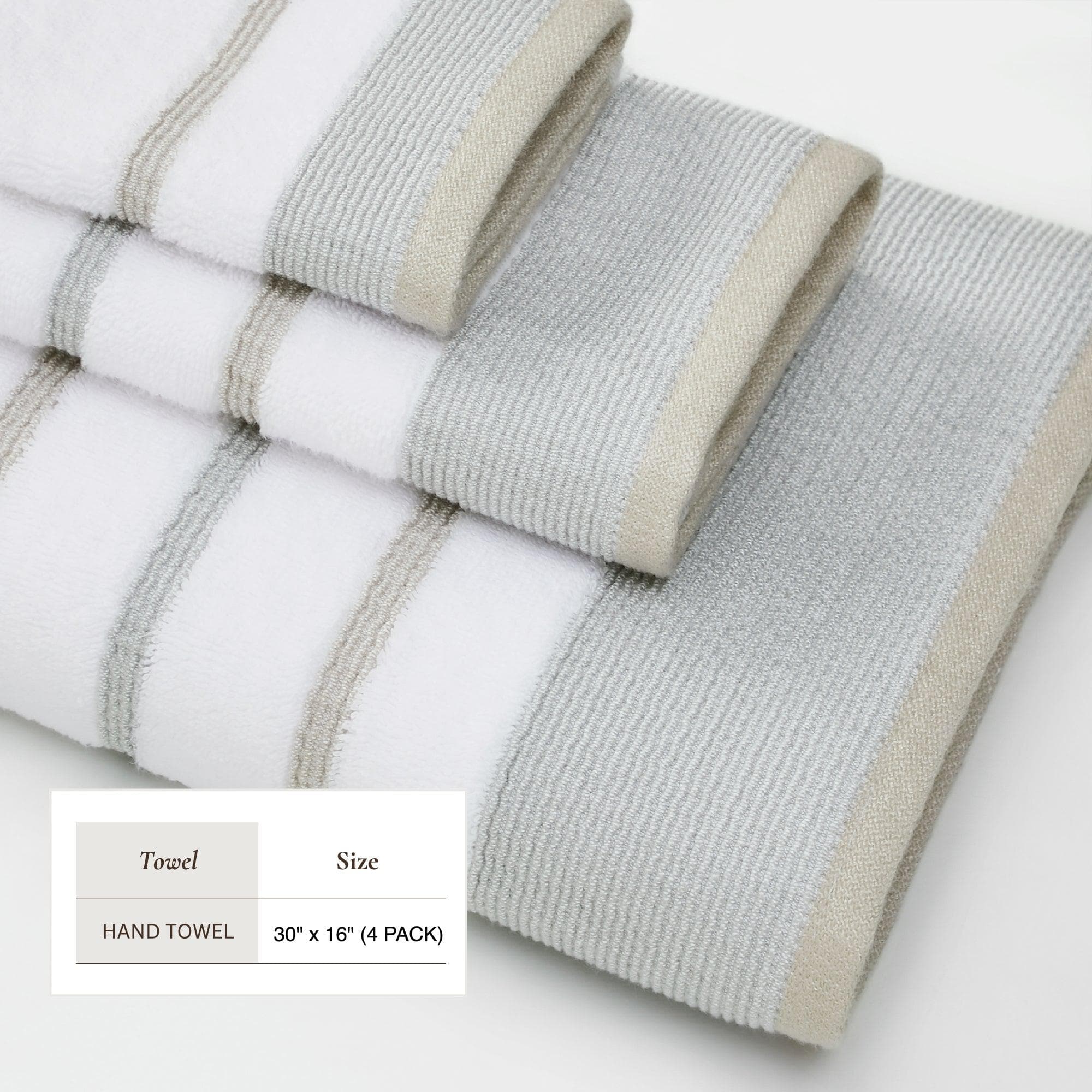 Decorative Cotton Stripe Bath Towel Set - Noelle Collection - We The Collective