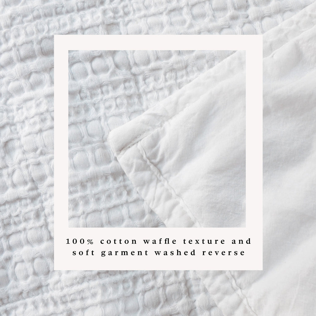 100% Cotton Honeycomb Waffle Garment Washed Quilt Set - Genevieve Collection - We The Collective