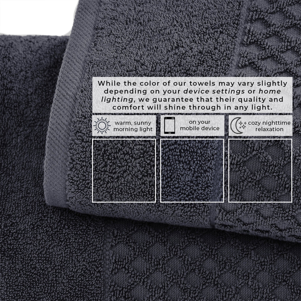 Cotton Diamond Waffle Weave Bath Towel Set - Grayson Collection