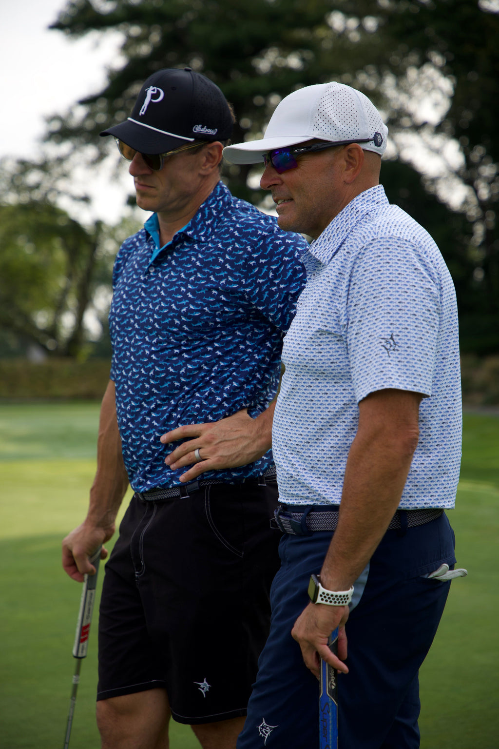 Sharks Polo - Shark Pattern Performance Polo