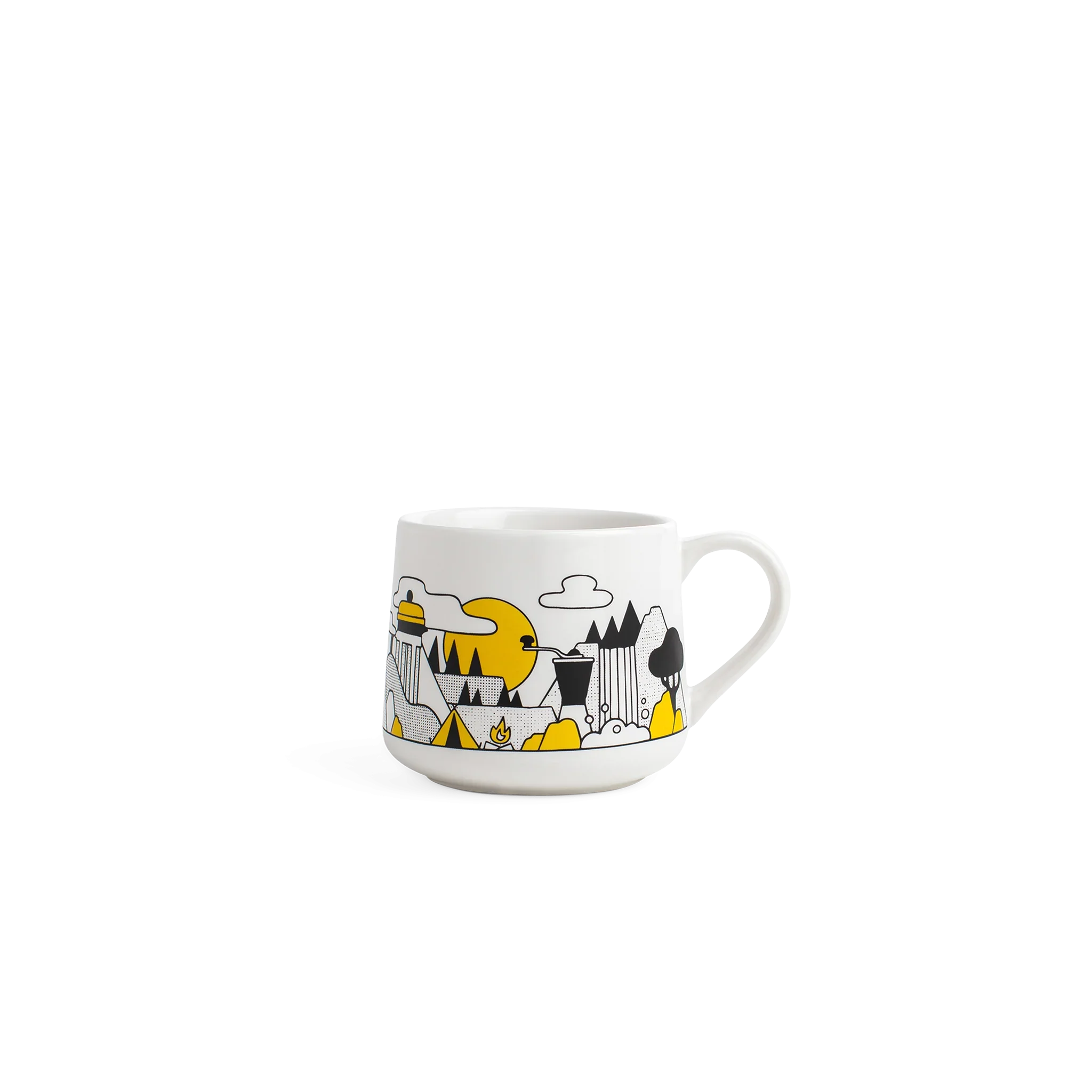 Kevin Tudball - Coffee Mountain - 12oz Crescent Mug - We The Collective