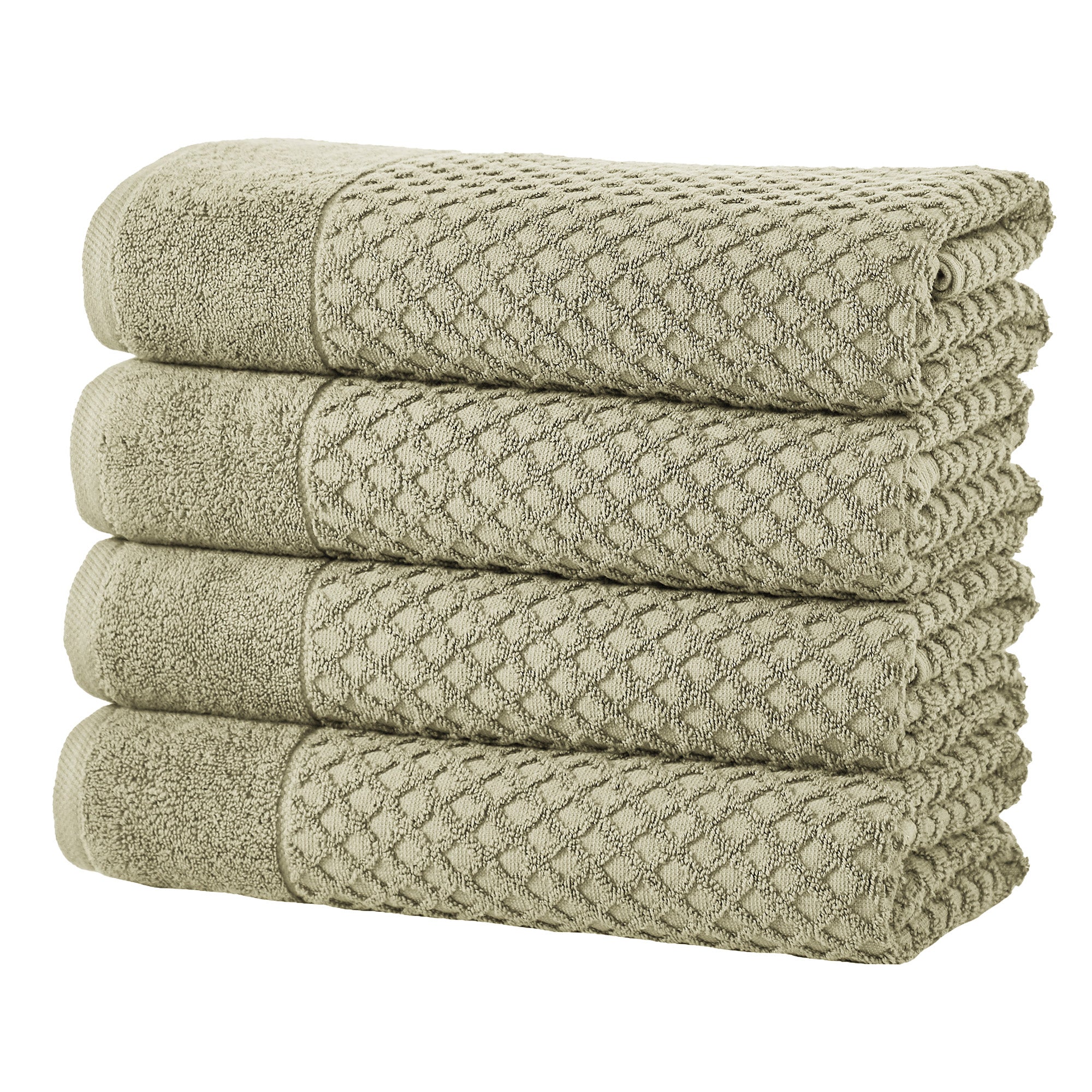 Cotton Diamond Waffle Weave Bath Towel Set - Grayson Collection