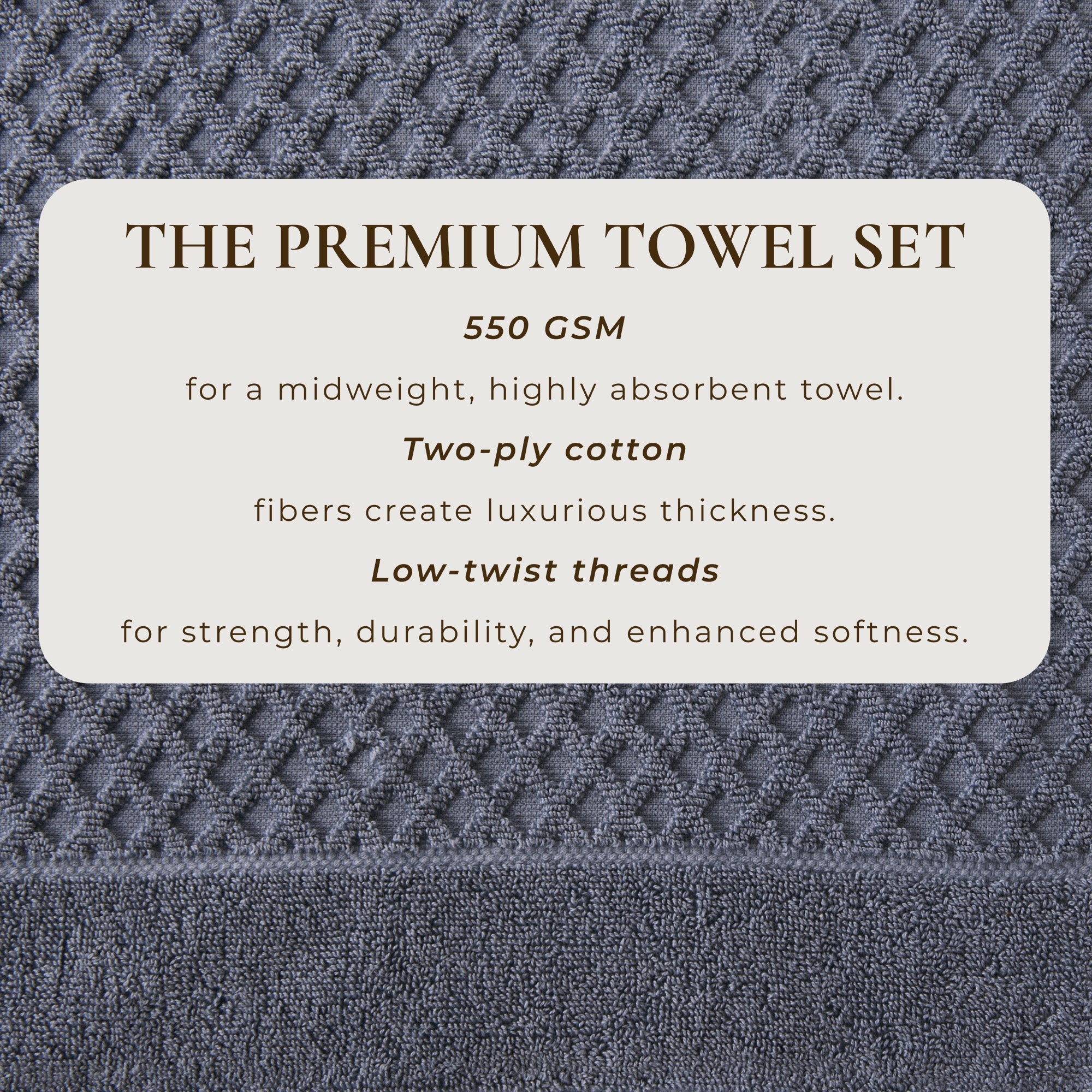 Cotton Diamond Waffle Weave Bath Towel Set - Grayson Collection