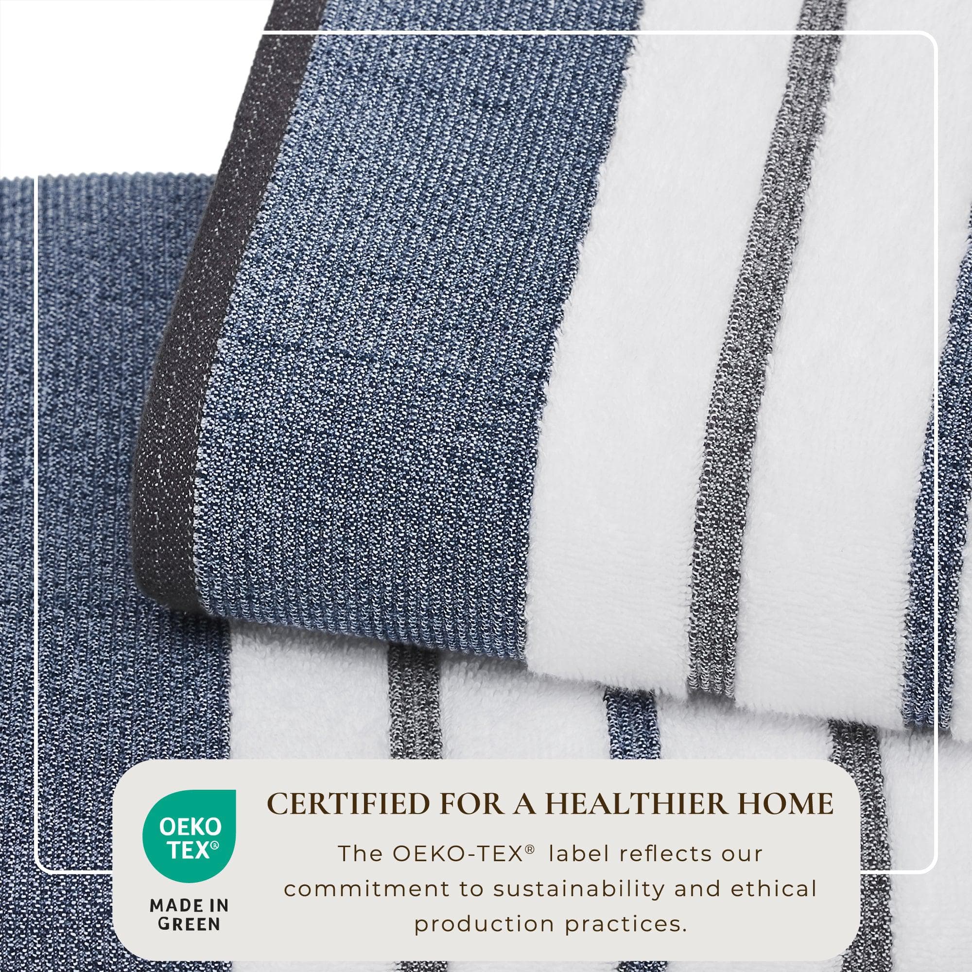 Decorative Cotton Stripe Bath Towel Set - Noelle Collection - We The Collective