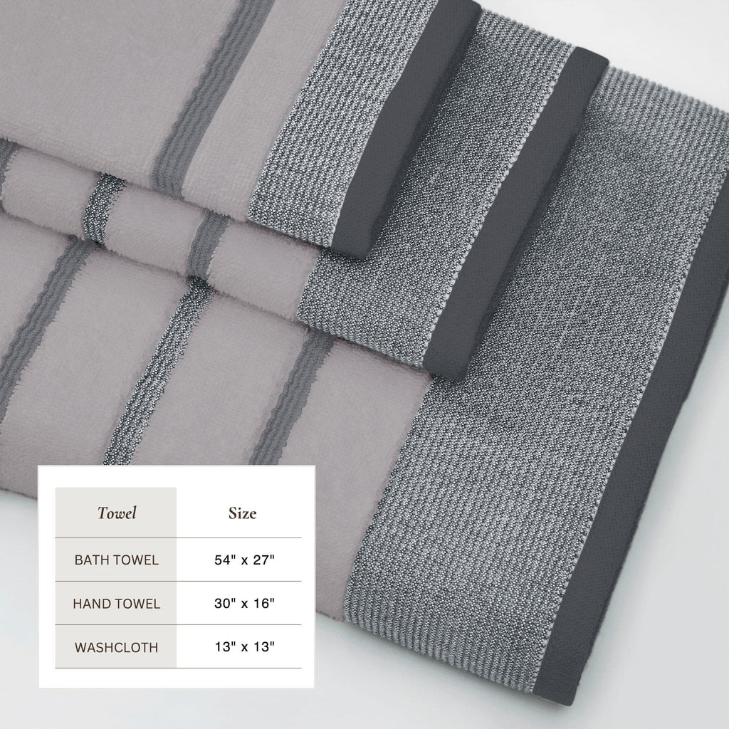 Decorative Cotton Stripe Bath Towel Set - Noelle Collection - We The Collective