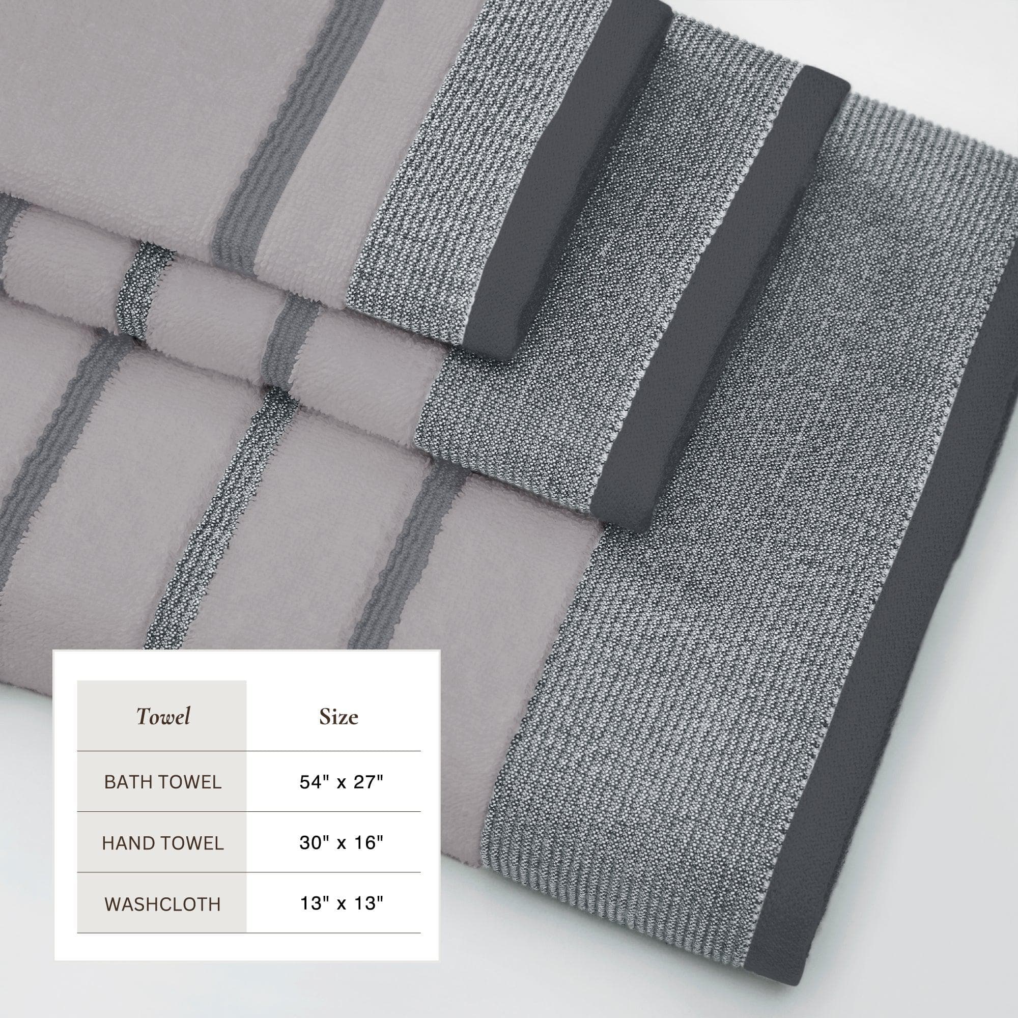 Decorative Cotton Stripe Bath Towel Set - Noelle Collection - We The Collective