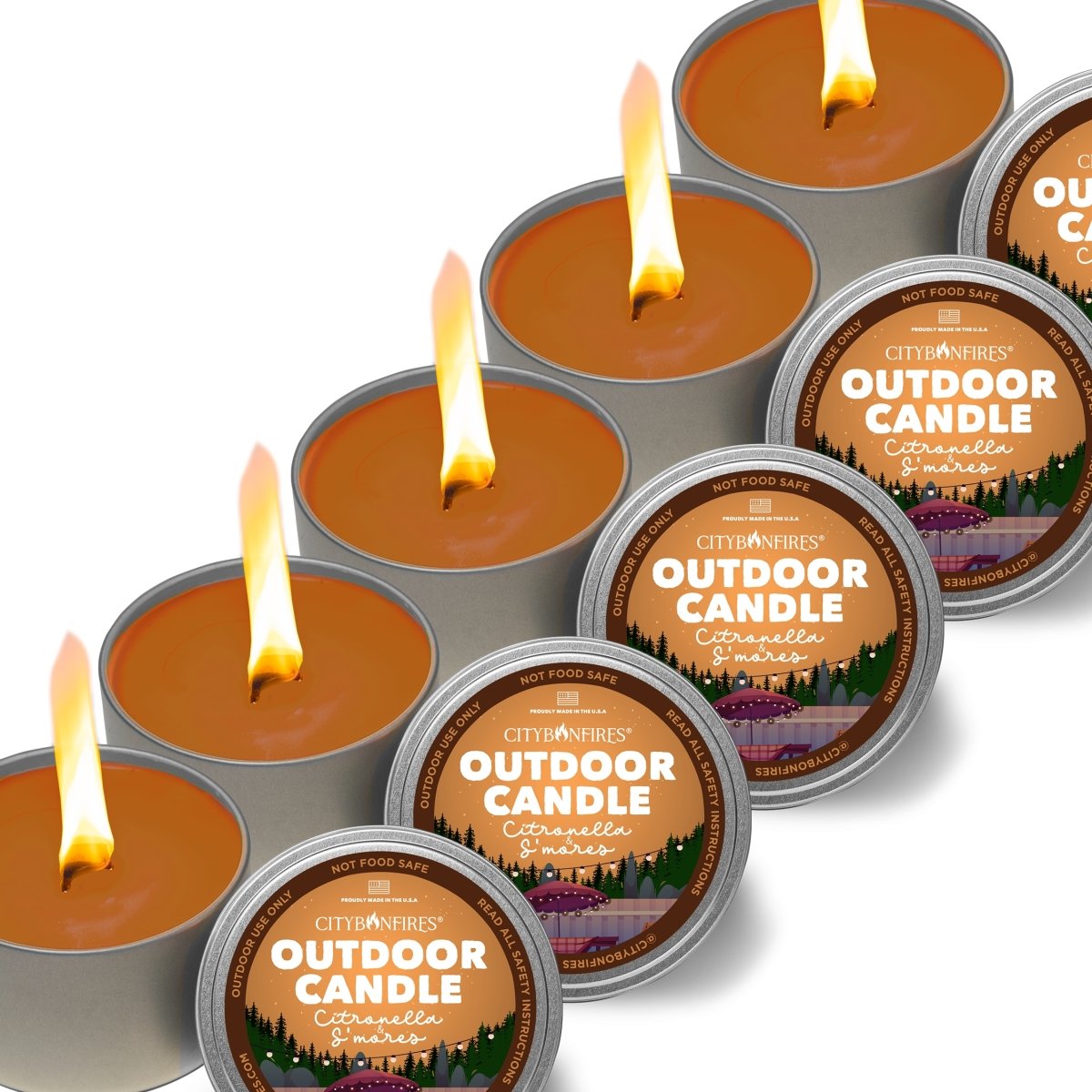 The Outdoor Citronella Candle - S'mores Scent | 20-Hour Natural Insect Repellent