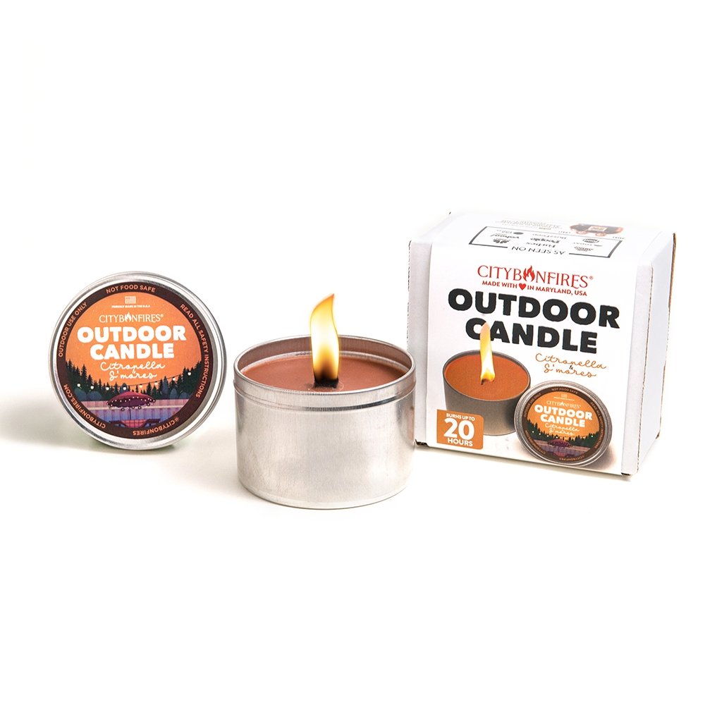 The Outdoor Citronella Candle - S'mores Scent | 20-Hour Natural Insect Repellent