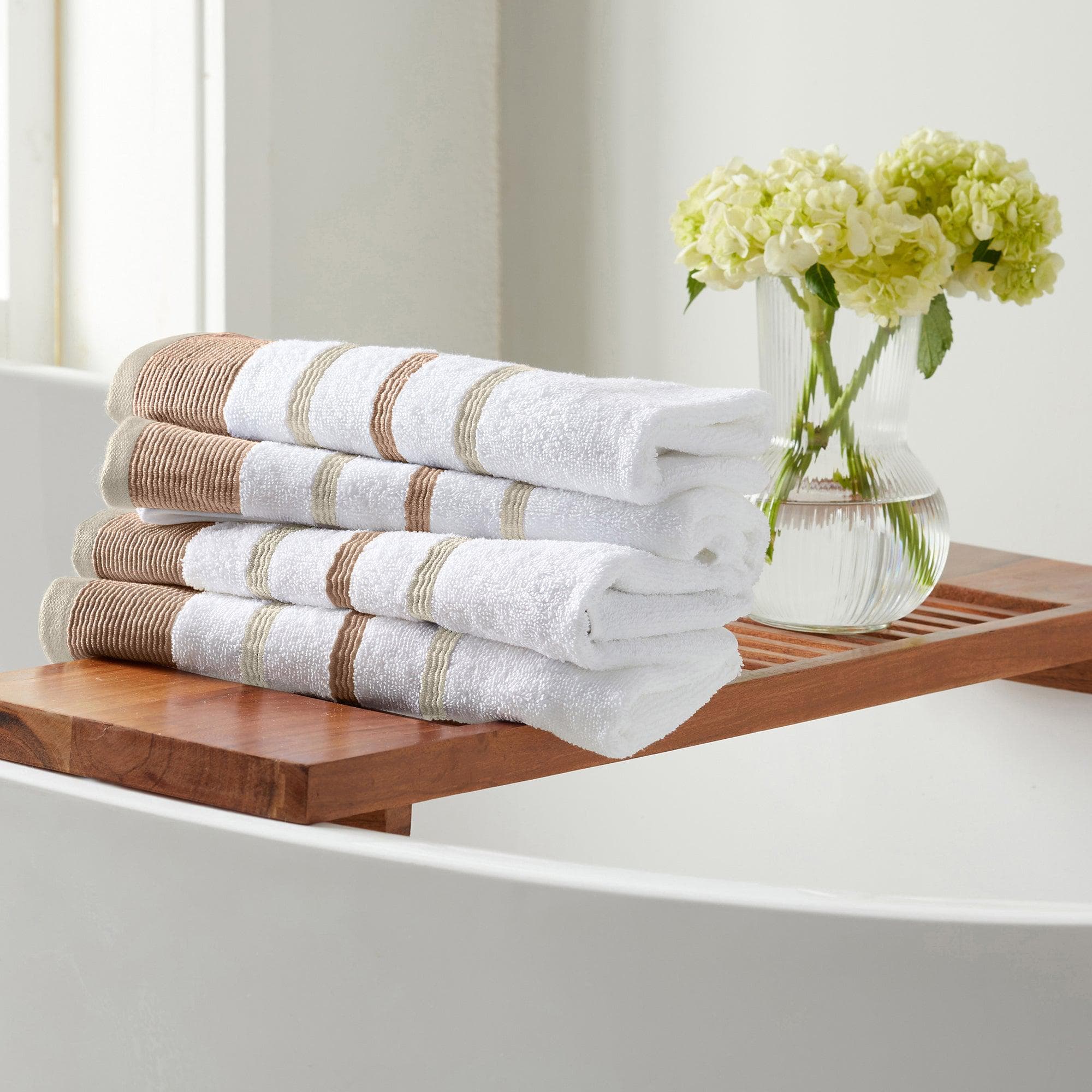 Decorative Cotton Stripe Bath Towel Set - Noelle Collection - We The Collective