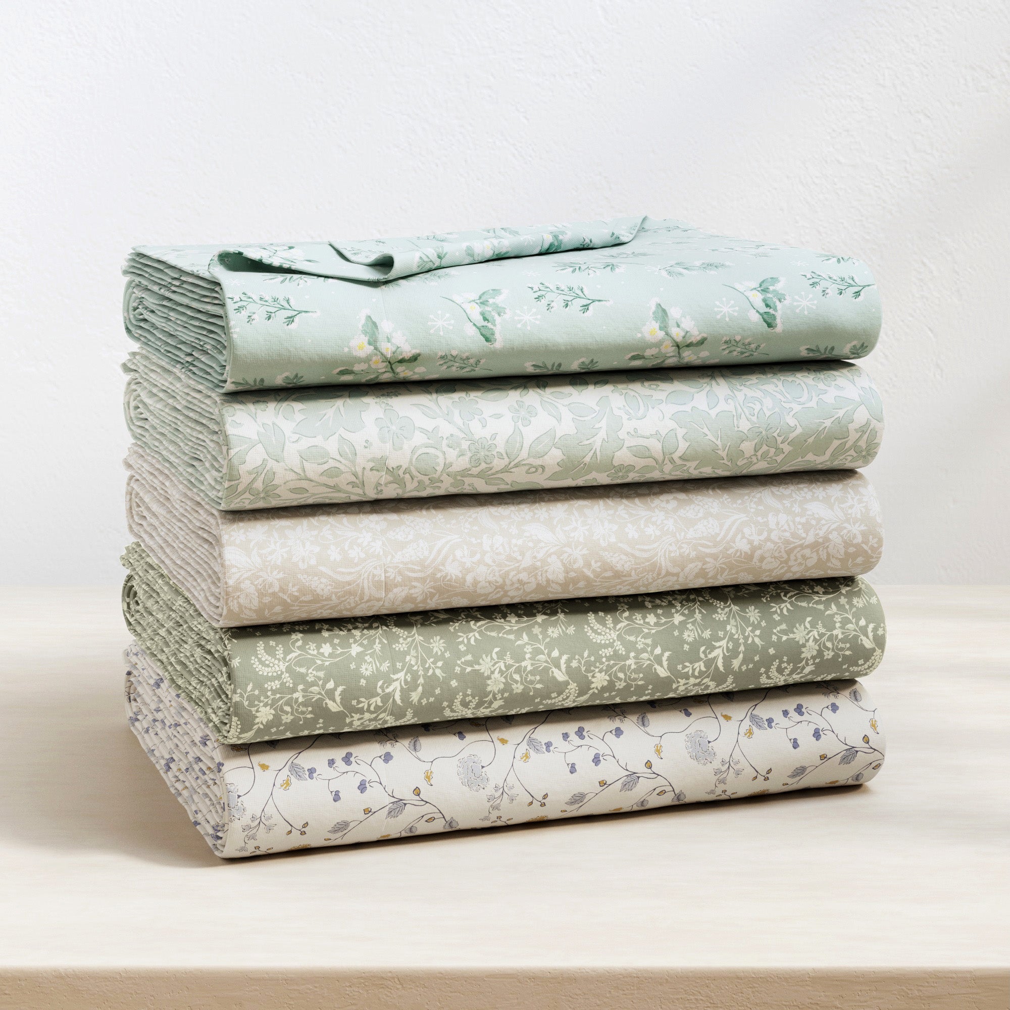 Turkish Cotton Flannel Sheet Set - Winter Floral Collection - We The Collective