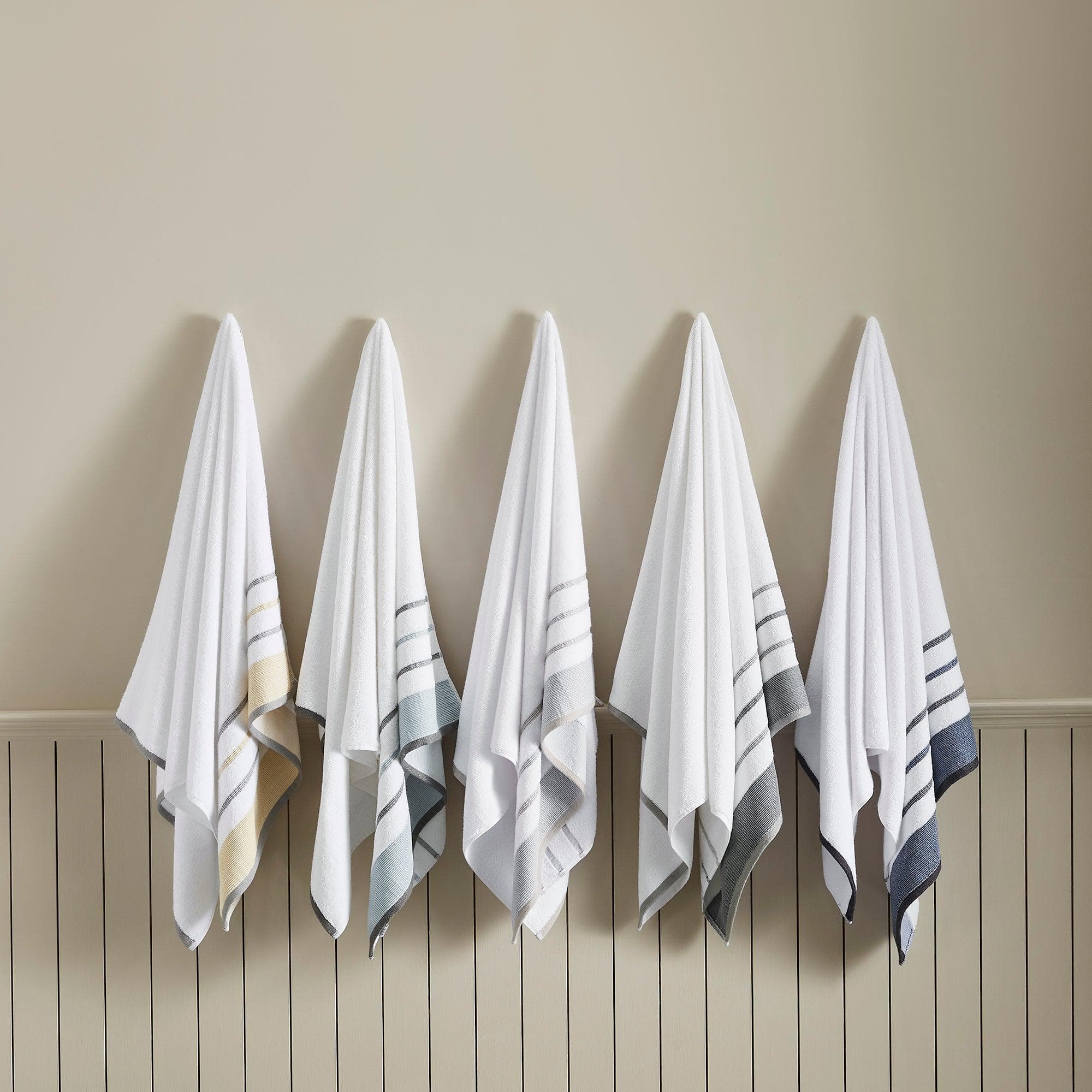 Decorative Cotton Stripe Bath Towel Set - Noelle Collection - We The Collective