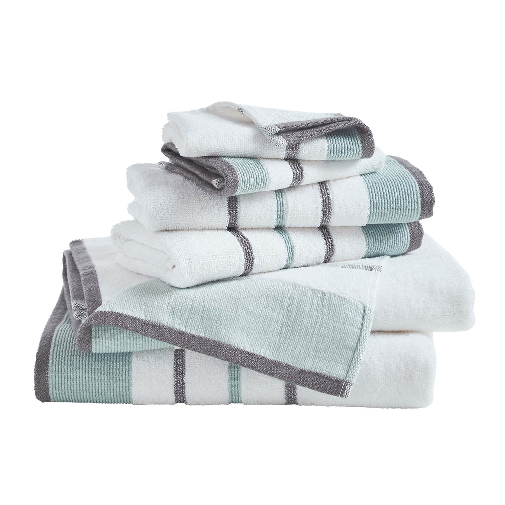 Decorative Cotton Stripe Bath Towel Set - Noelle Collection - We The Collective