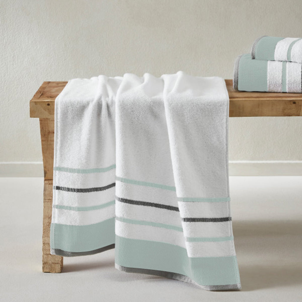 Decorative Cotton Stripe Bath Towel Set - Noelle Collection - We The Collective