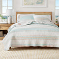 Coastal Cotton Quilt Set - St. Augustine Collection | Reversible Shell Print - We The Collective