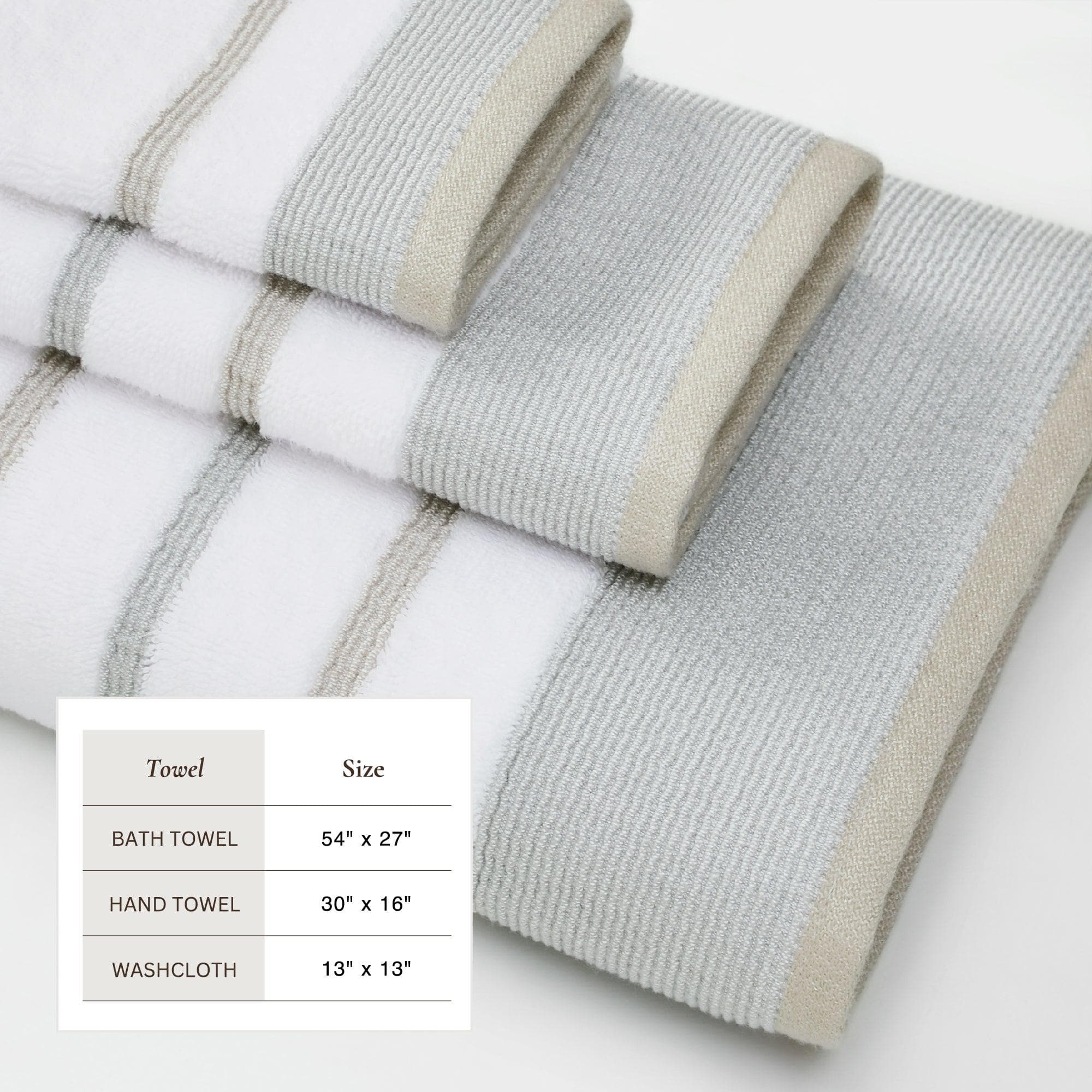 Decorative Cotton Stripe Bath Towel Set - Noelle Collection - We The Collective