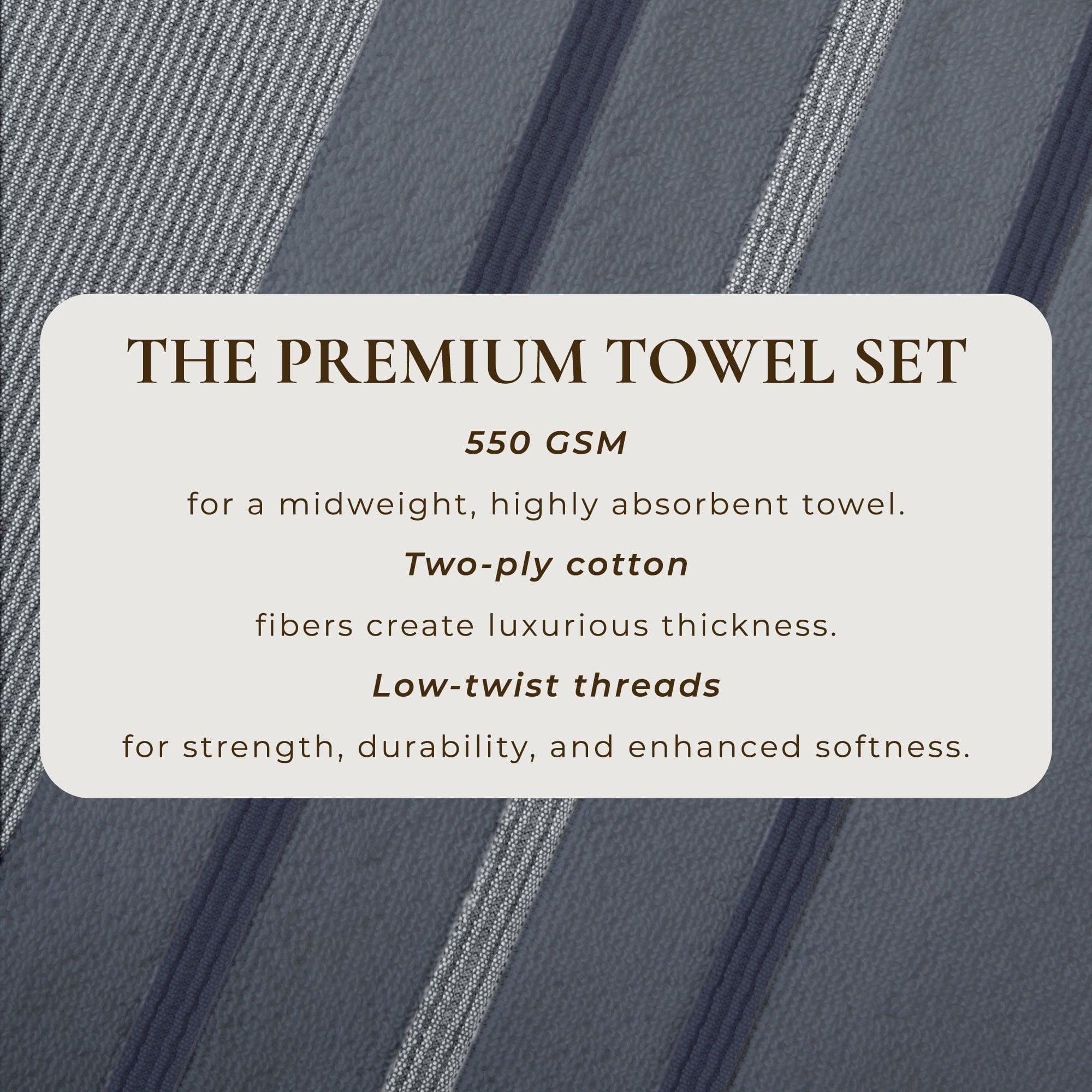 Decorative Cotton Stripe Bath Towel Set - Noelle Collection - We The Collective