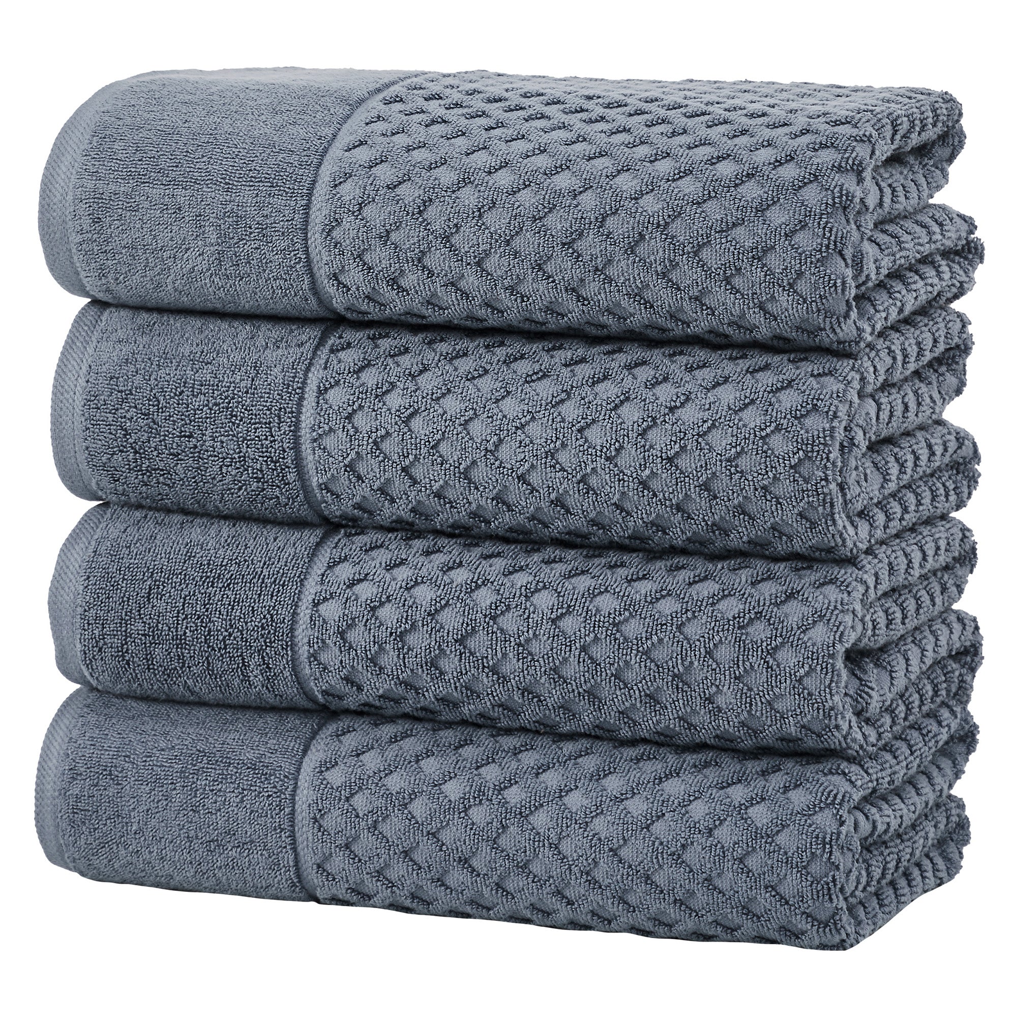 Cotton Diamond Waffle Weave Bath Towel Set - Grayson Collection