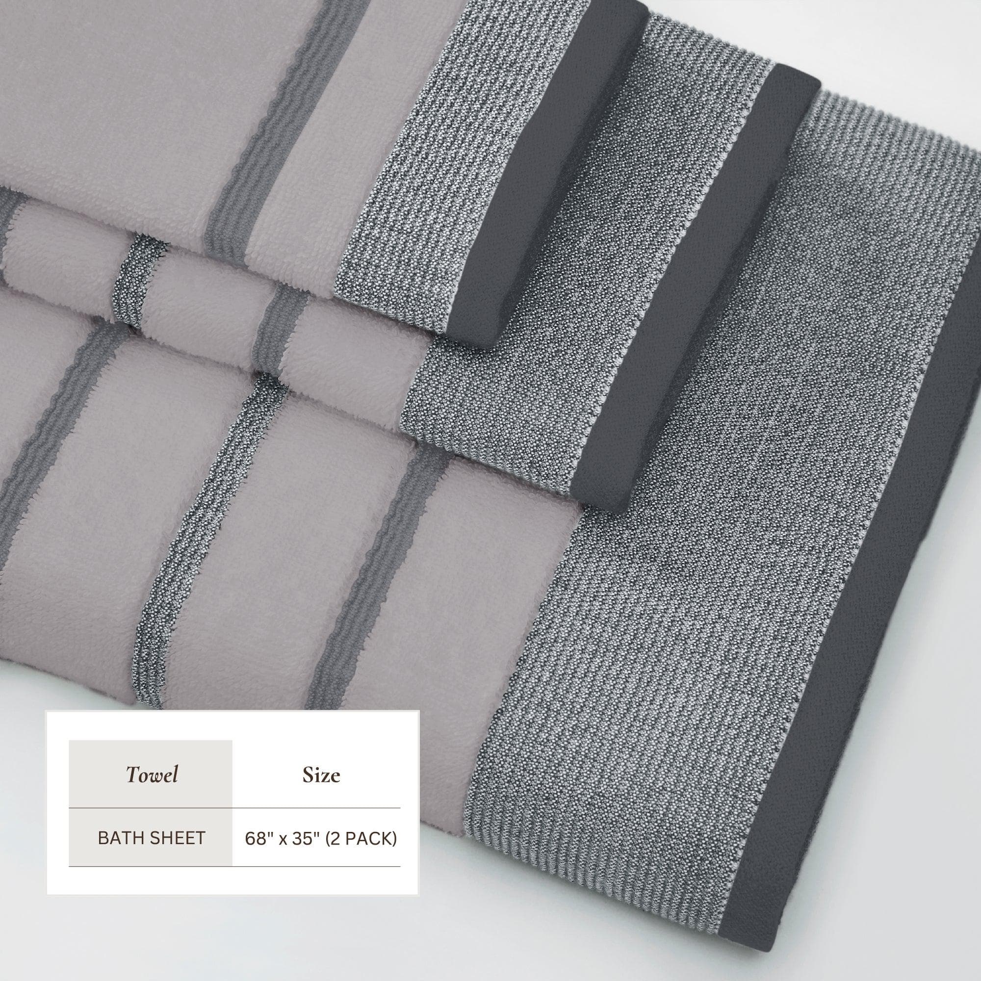 Decorative Cotton Stripe Bath Towel Set - Noelle Collection - We The Collective