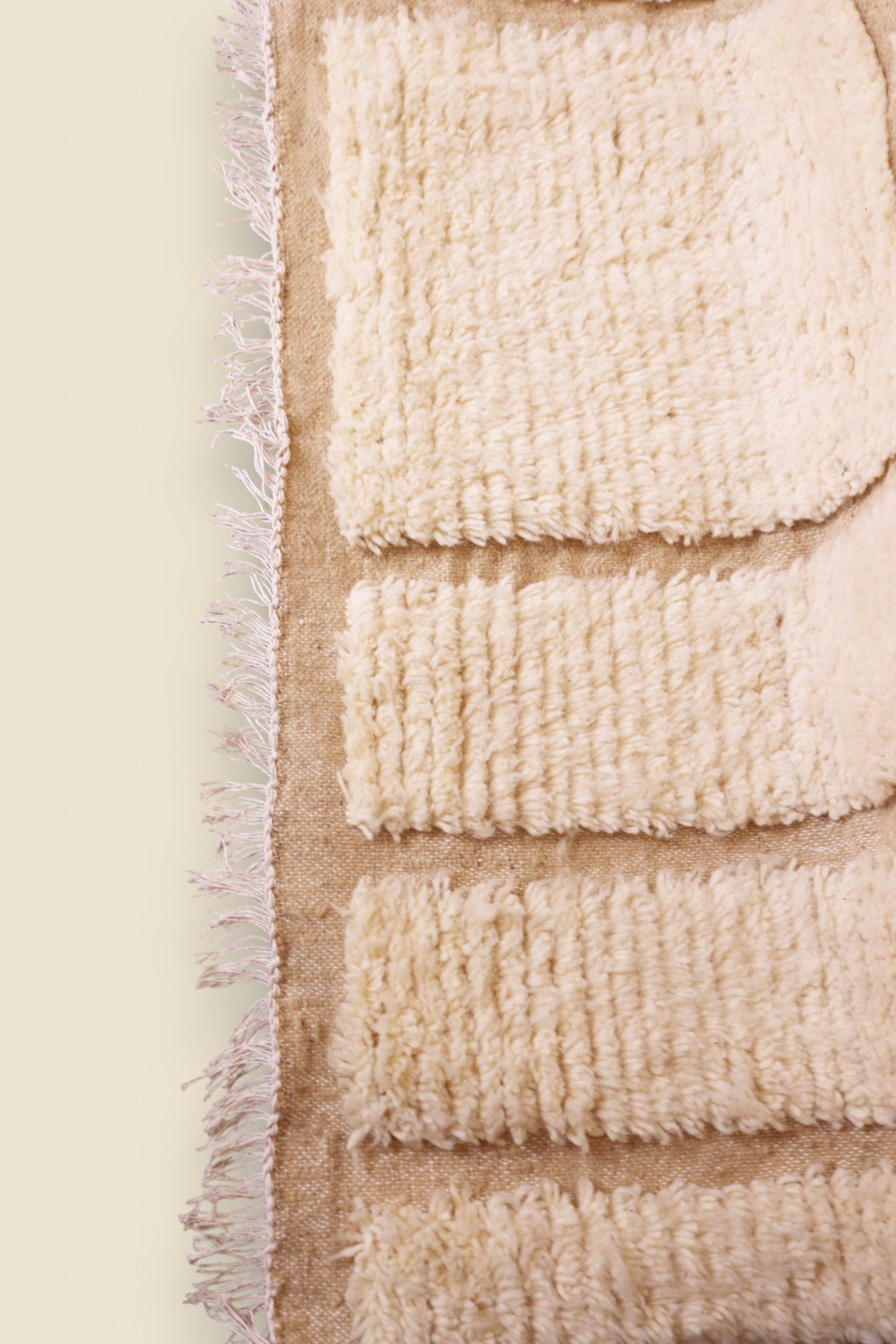 Ayla Berber Moroccan Rug - Handwoven Cream Wool Area Rug