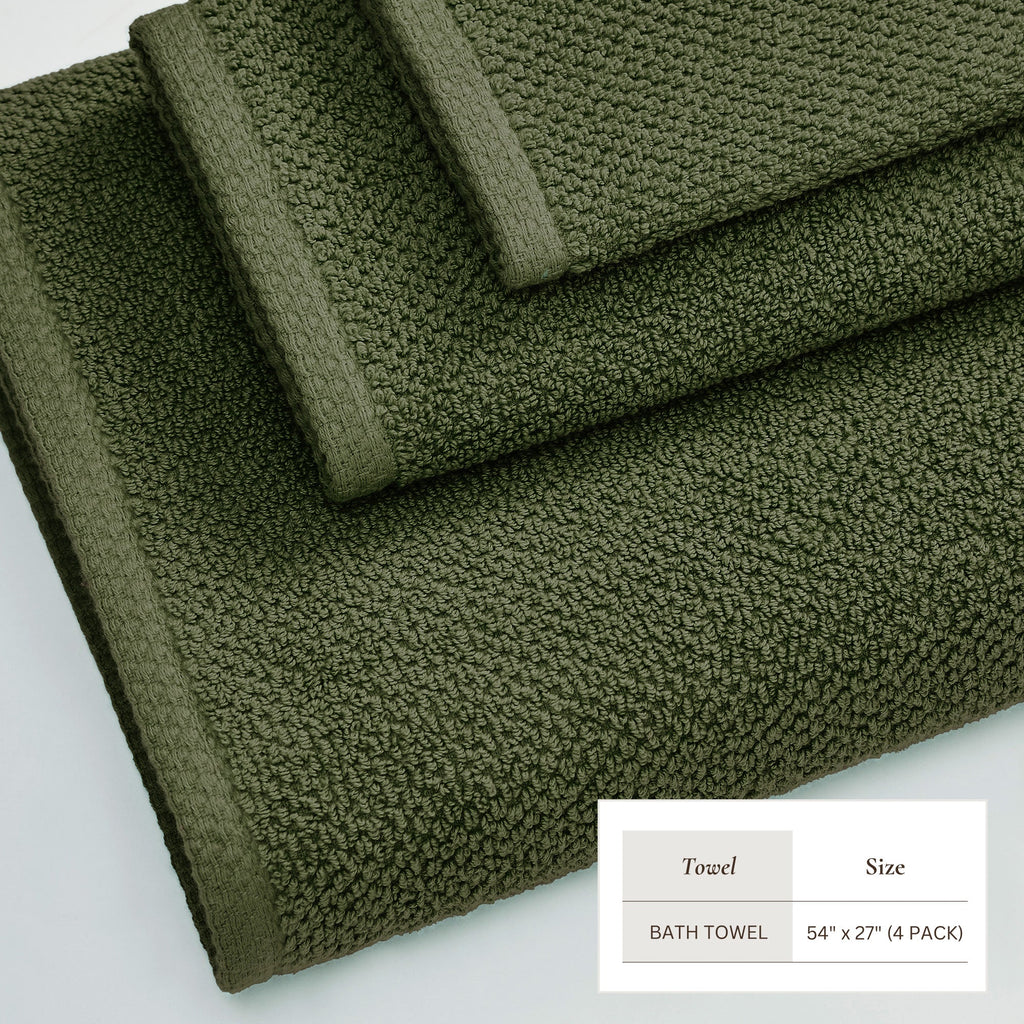 Cotton Textured Bath Towel Set - Acacia Collection - We The Collective