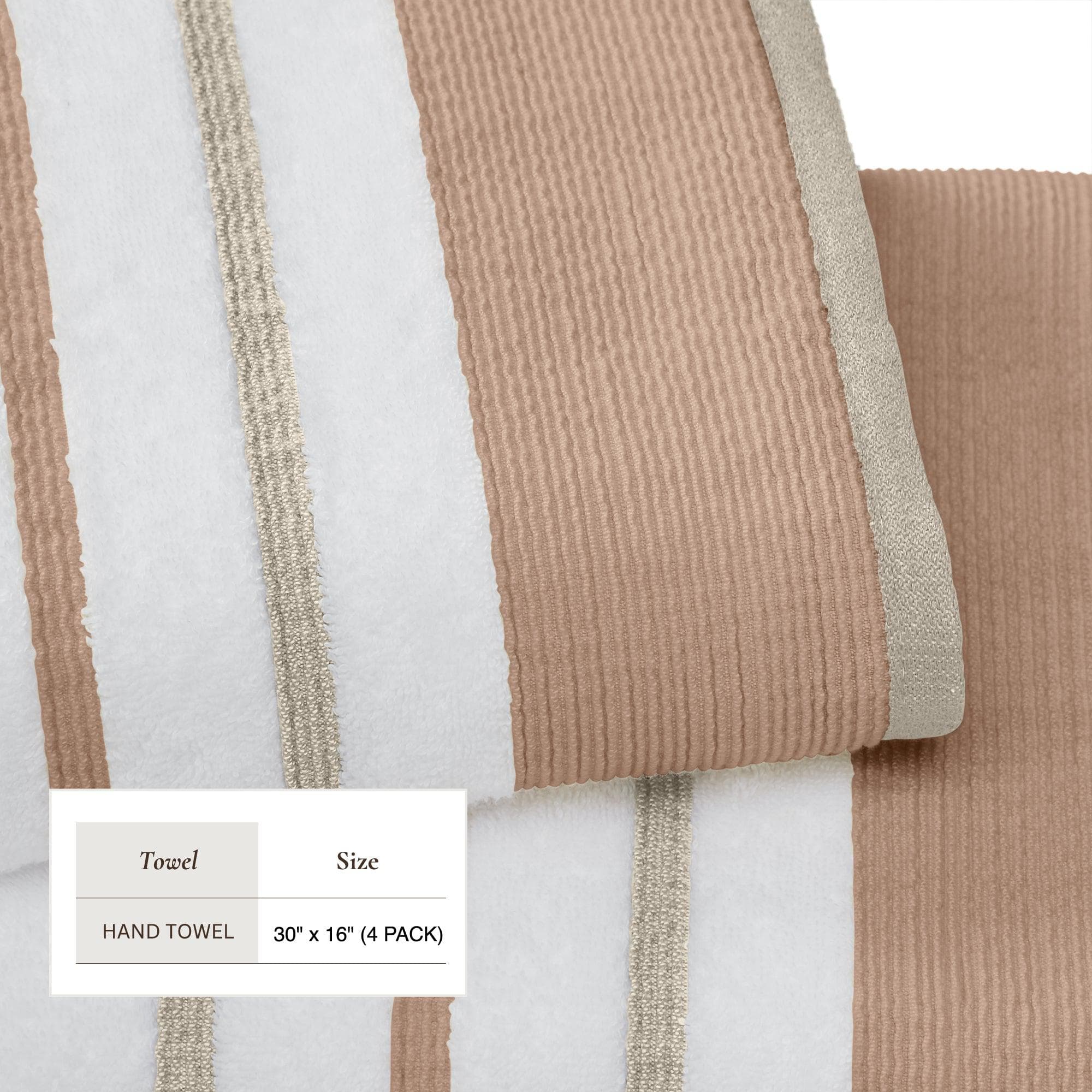 Decorative Cotton Stripe Bath Towel Set - Noelle Collection - We The Collective