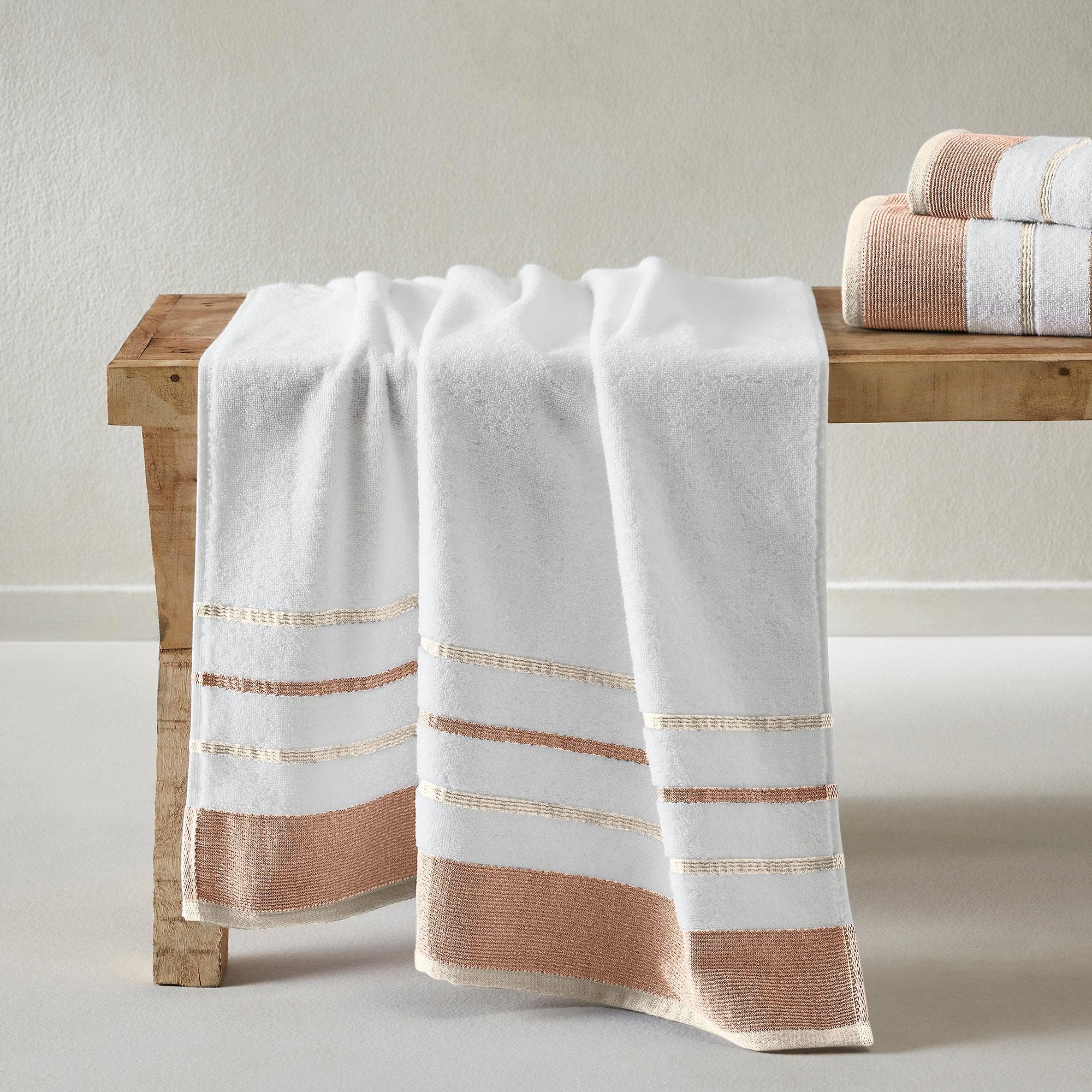 Decorative Cotton Stripe Bath Towel Set - Noelle Collection - We The Collective