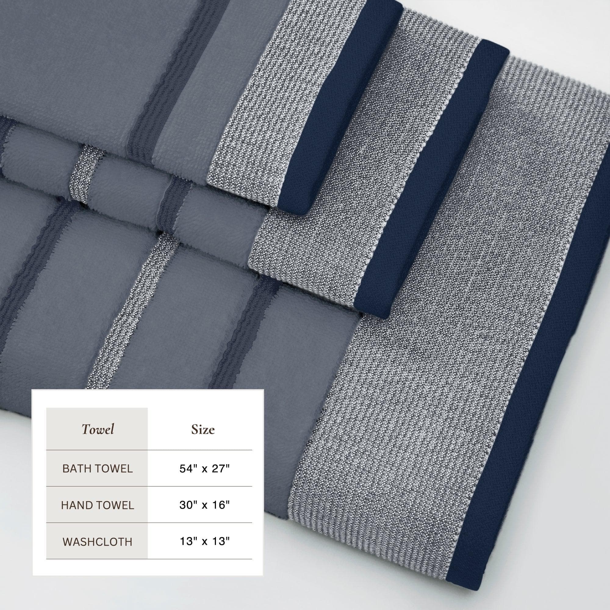 Decorative Cotton Stripe Bath Towel Set - Noelle Collection - We The Collective