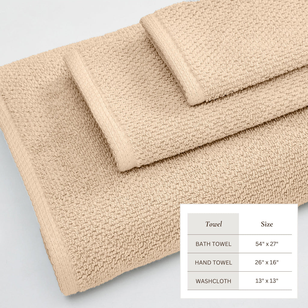 Cotton Textured Bath Towel Set - Acacia Collection - We The Collective