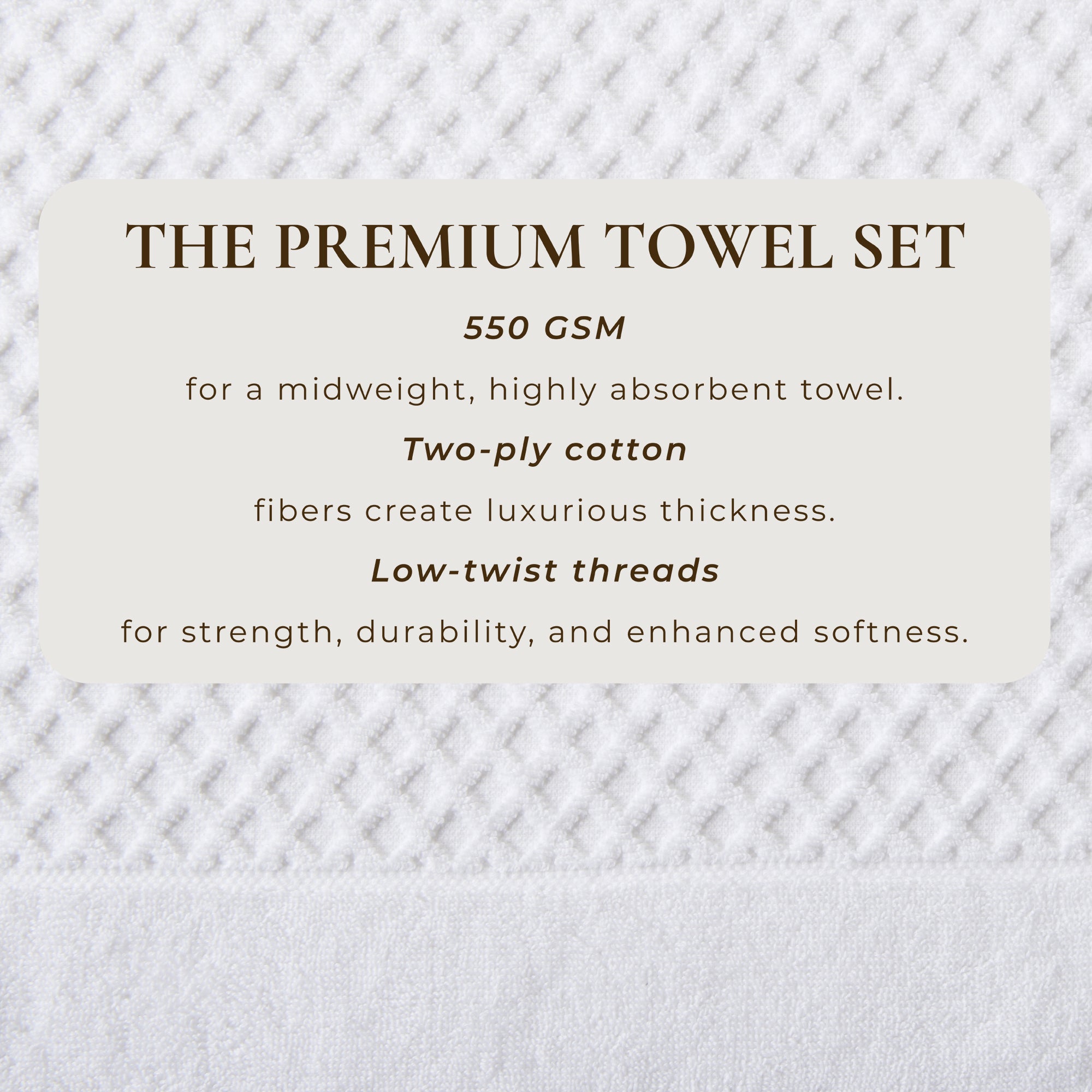 Cotton Diamond Waffle Weave Bath Towel Set - Grayson Collection