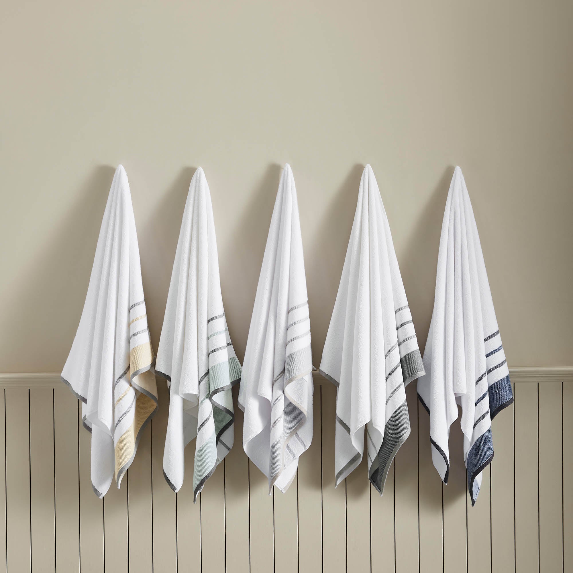 Decorative Cotton Stripe Bath Towel Set - Noelle Collection - We The Collective